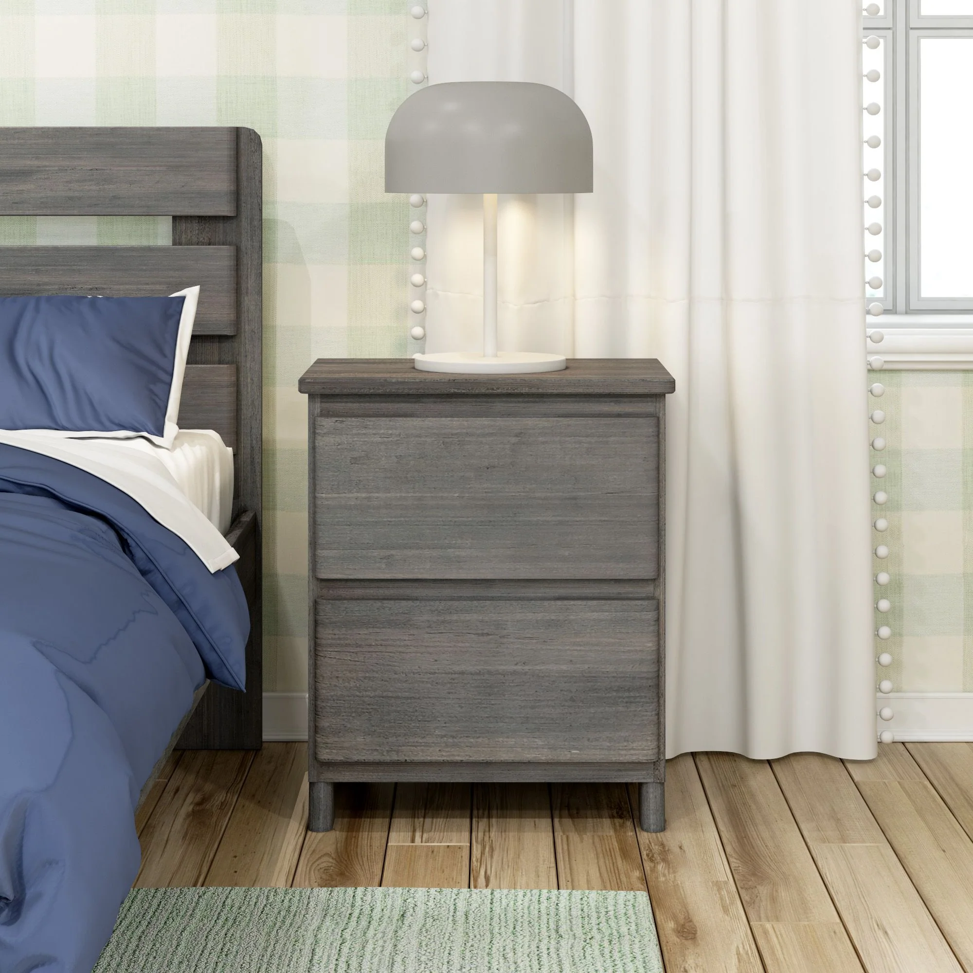 Modern Farmhouse 2-Drawer Nightstand - Image 7