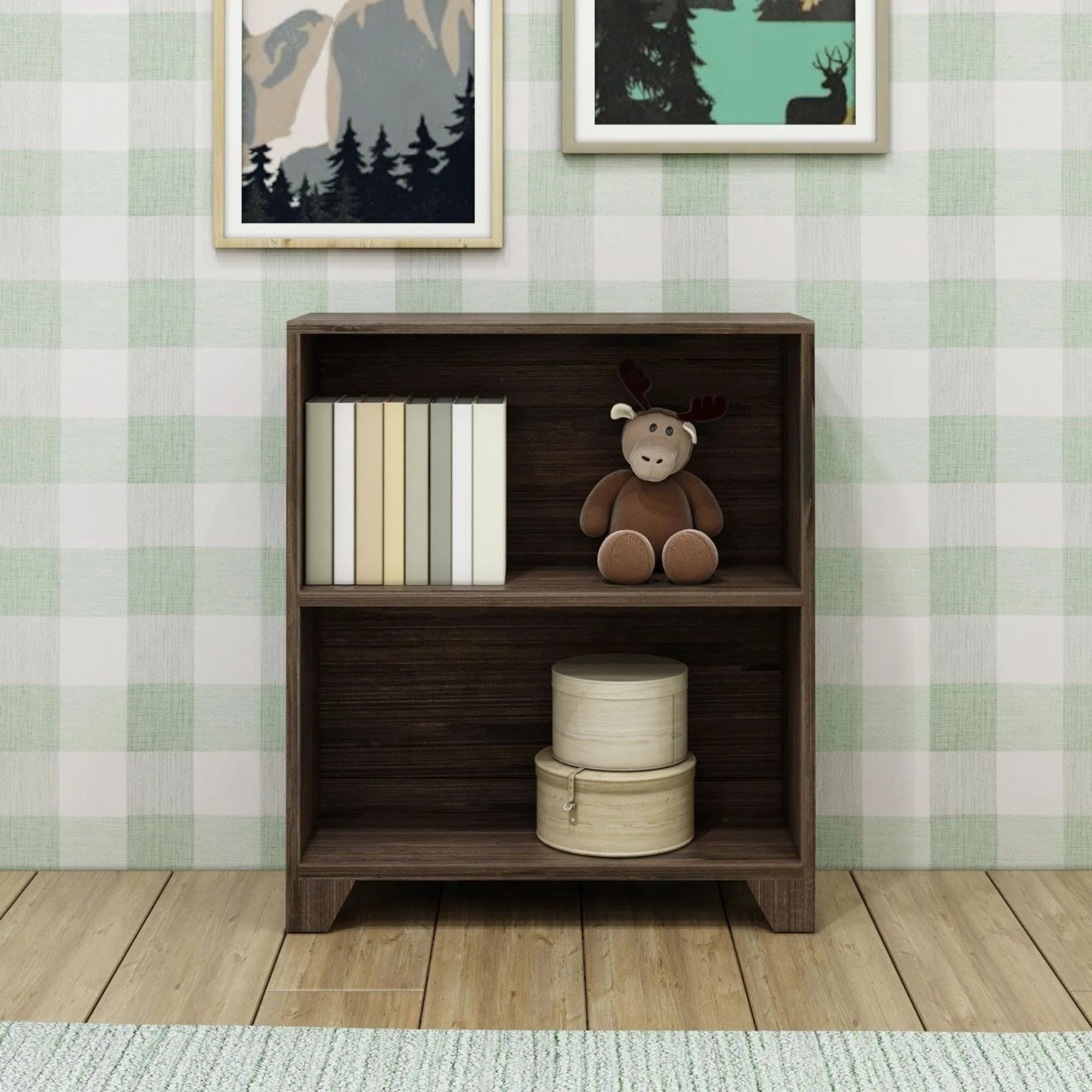 Modern Farmhouse 2-Shelf Bookcase - Image 4