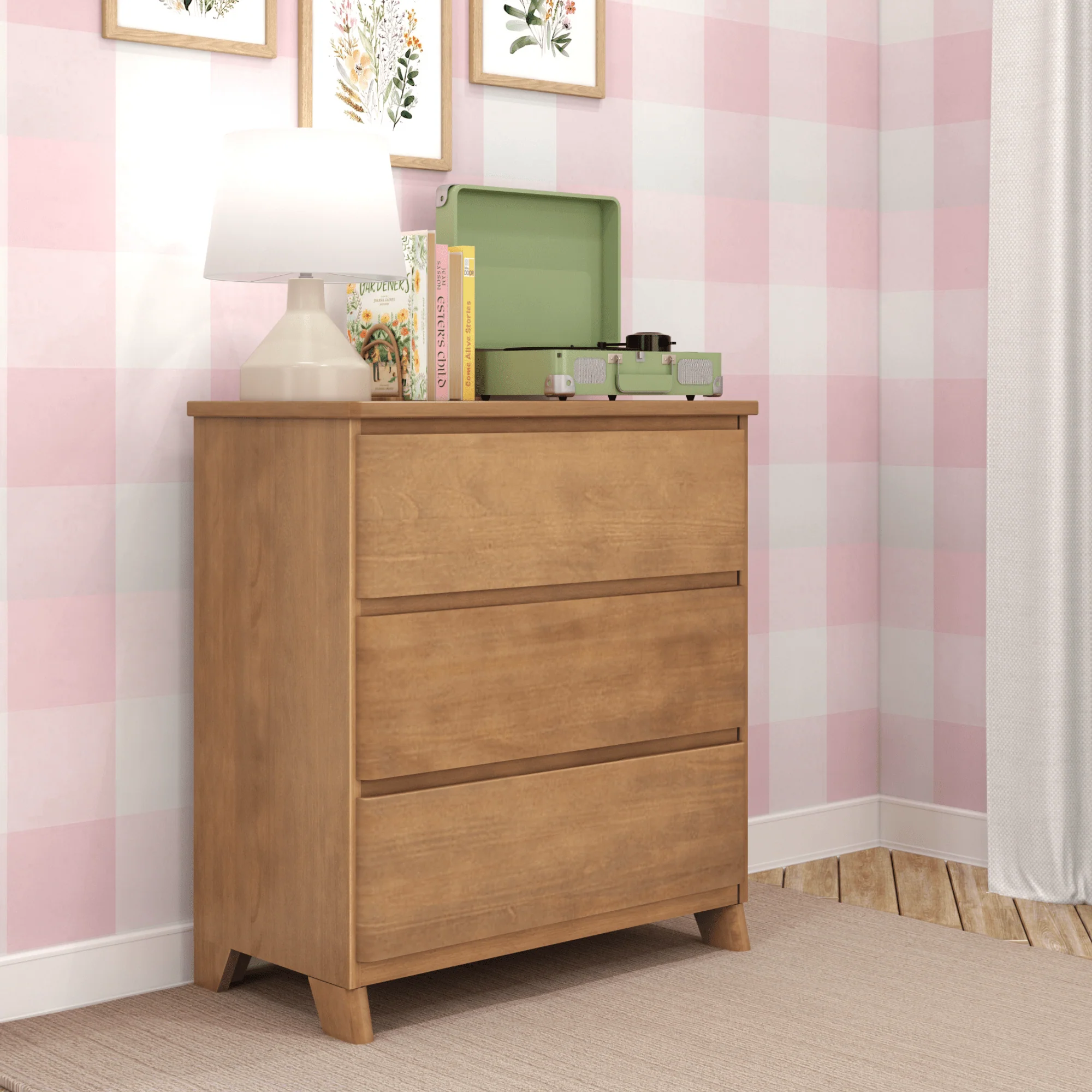 Modern Farmhouse 3-Drawer Dresser - Image 8