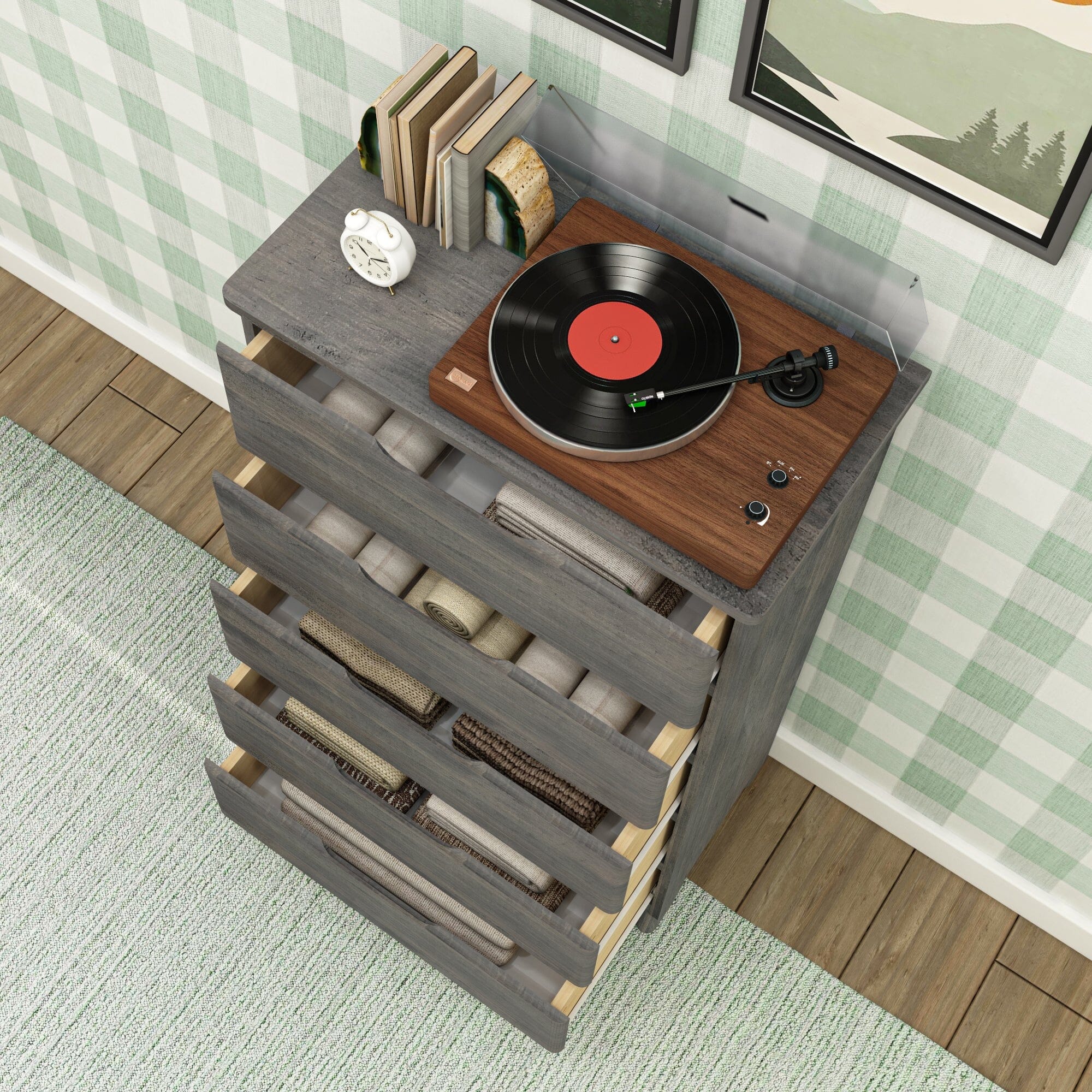 Modern Farmhouse 5-Drawer Dresser - Image 15