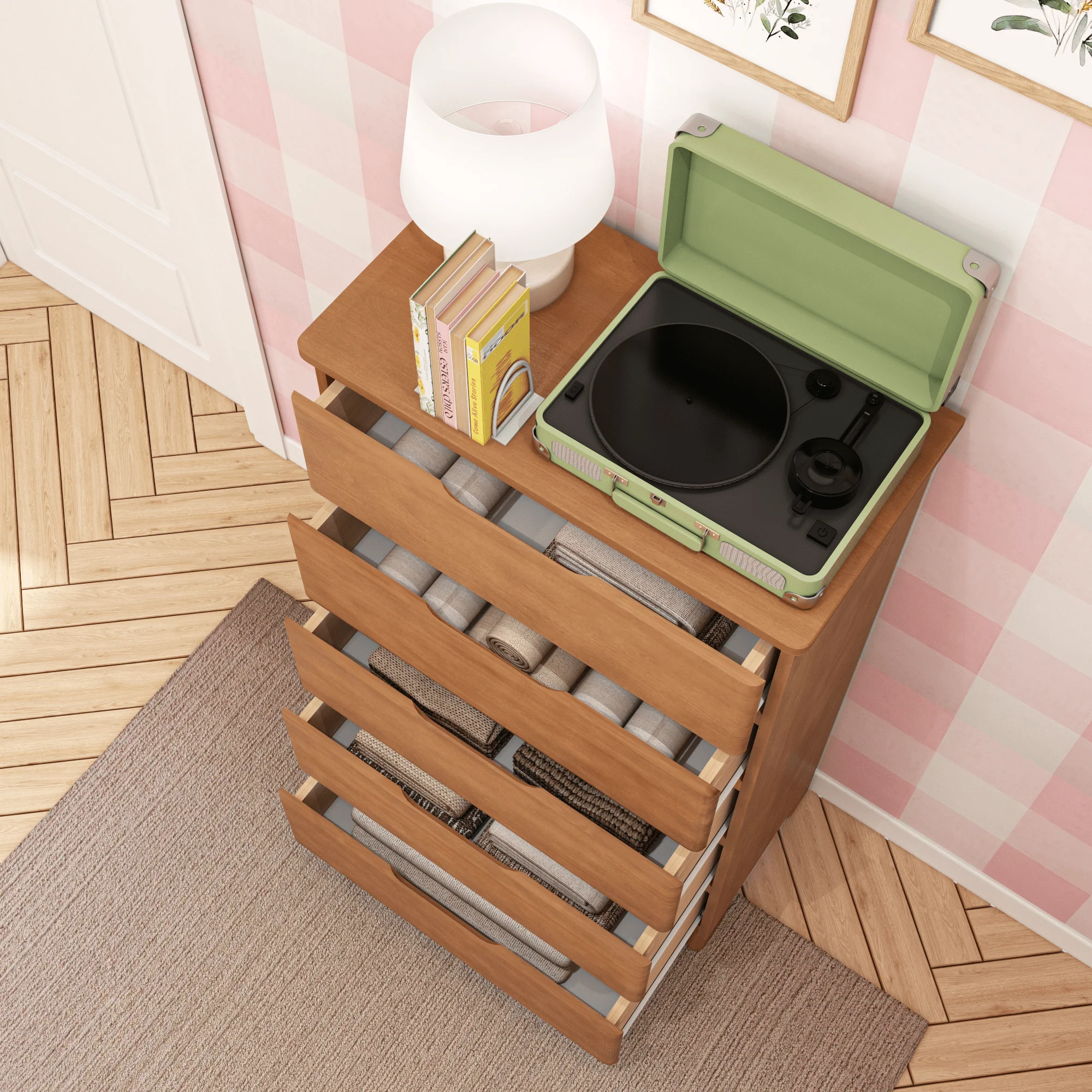 Modern Farmhouse 5-Drawer Dresser - Image 16
