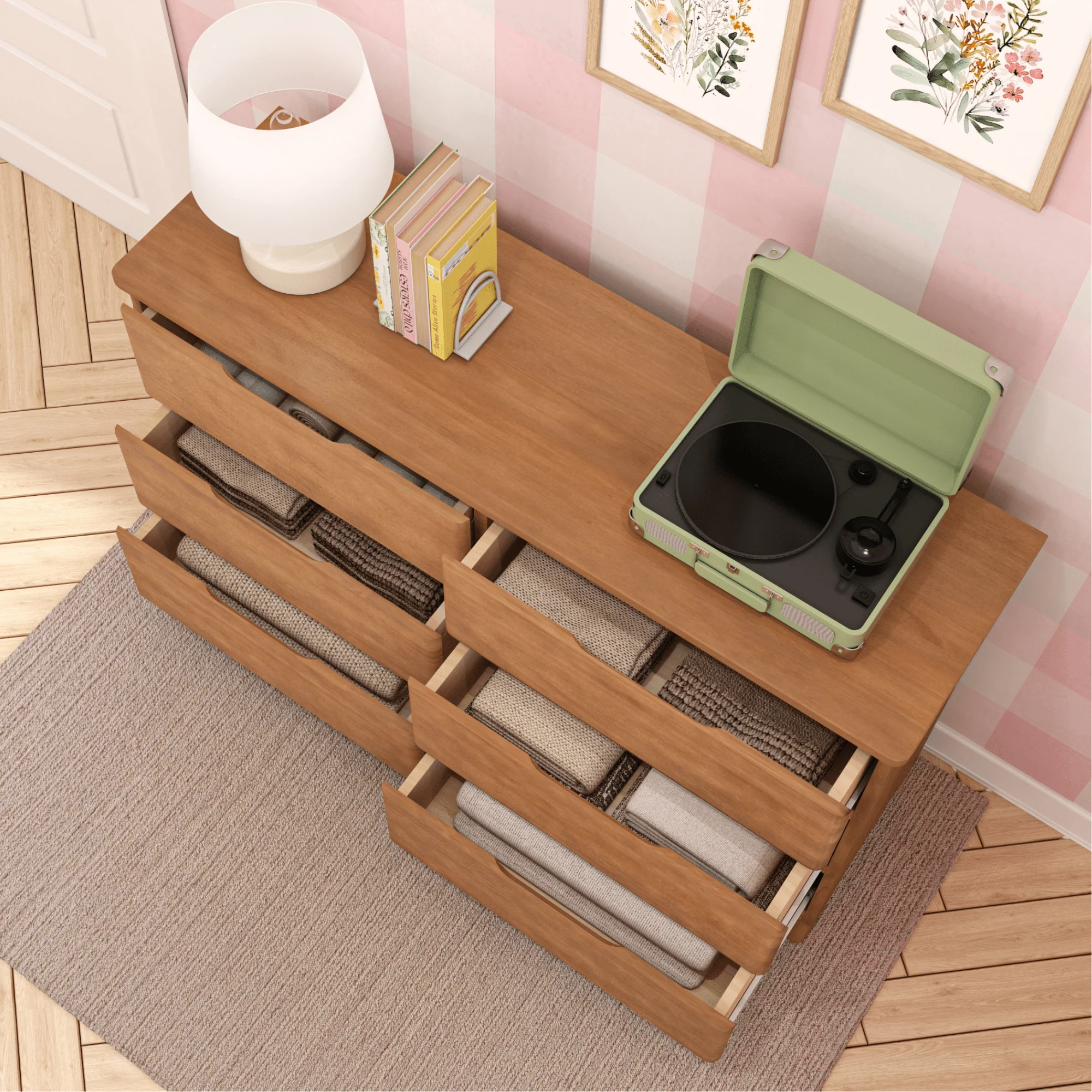 Modern Farmhouse 6-Drawer Dresser - Image 16