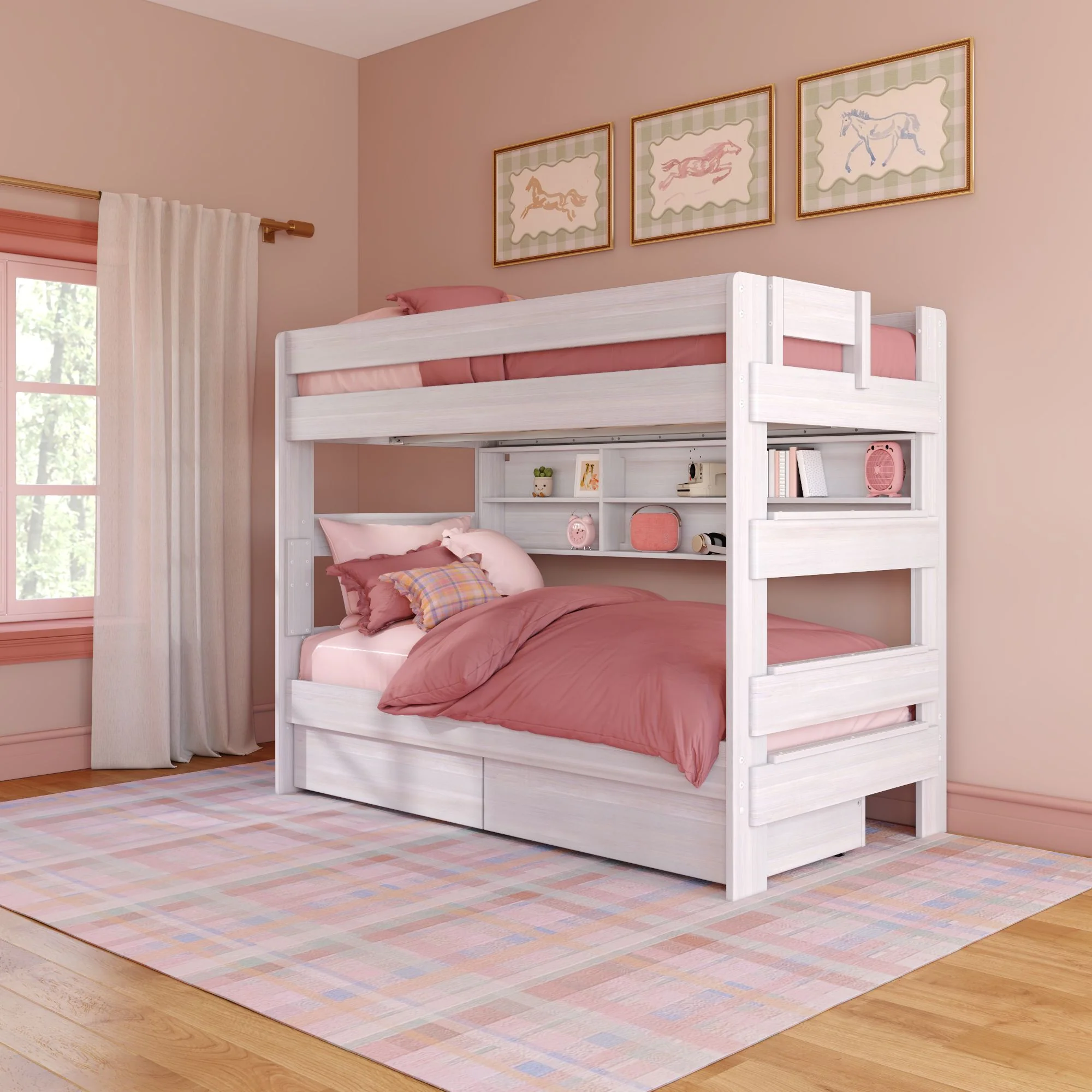Modern Farmhouse Bunk Bed Bookcase - Image 18
