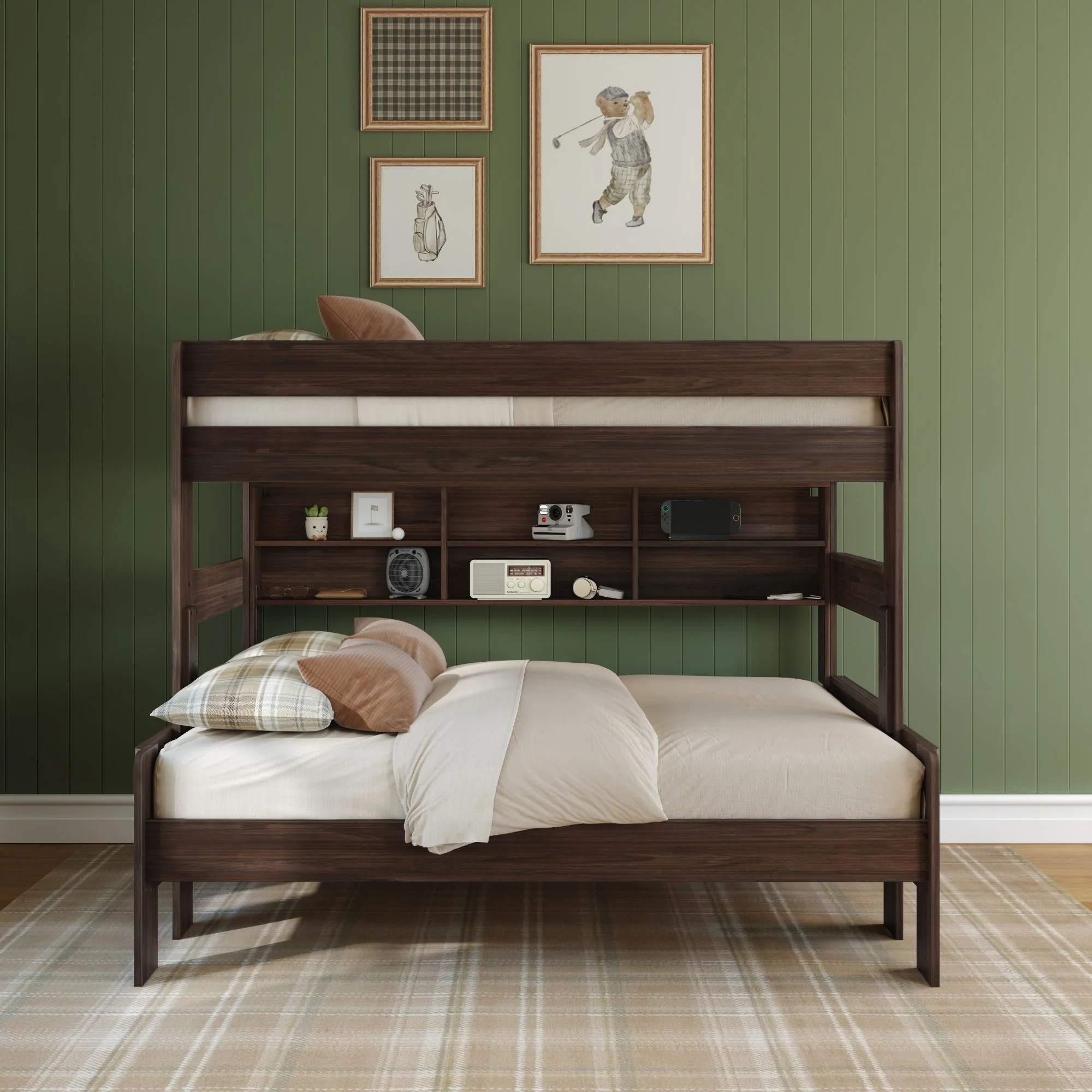 Modern Farmhouse Bunk Bed Bookcase - Image 9