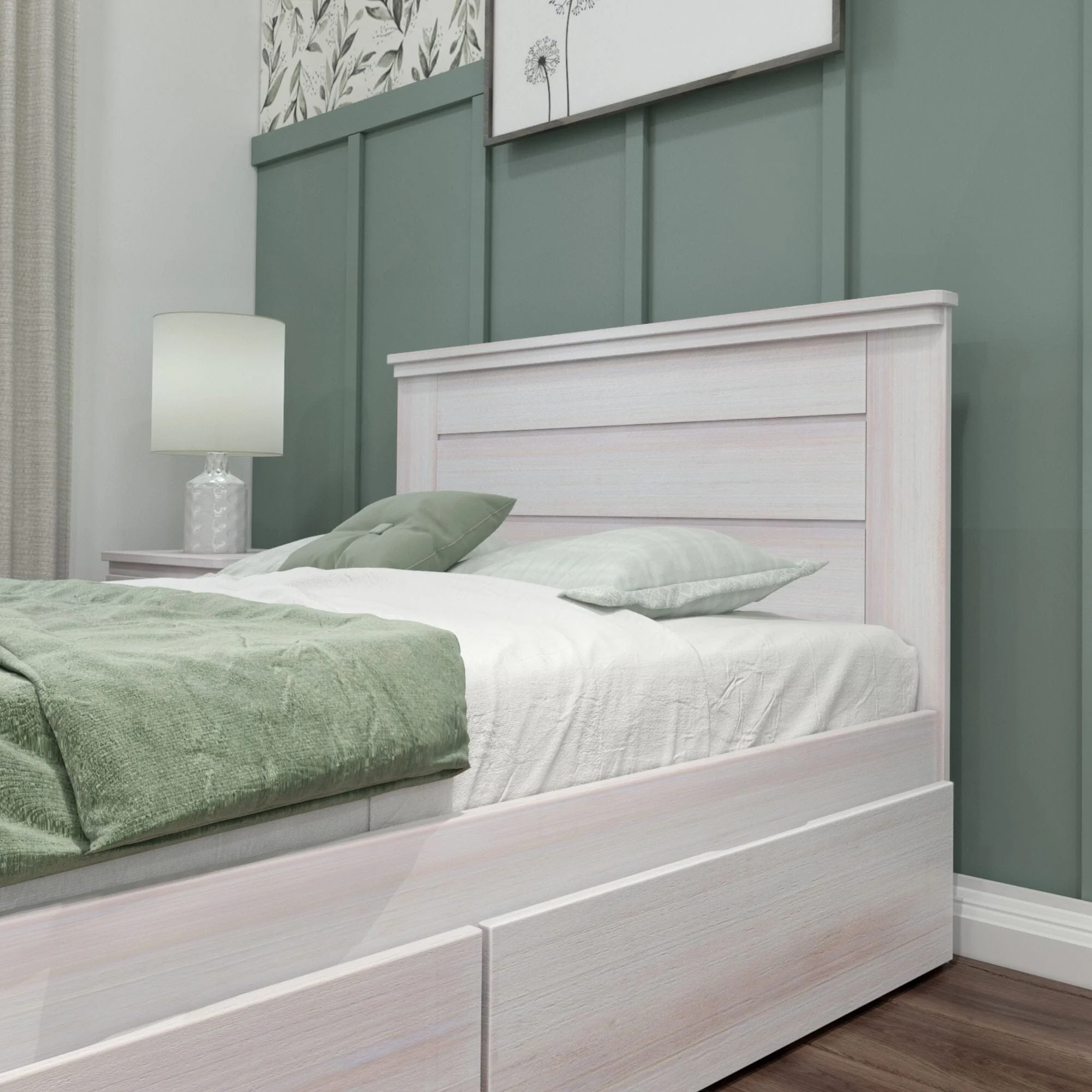 Modern Farmhouse Full Panel Bed With Storage Drawers - Image 8
