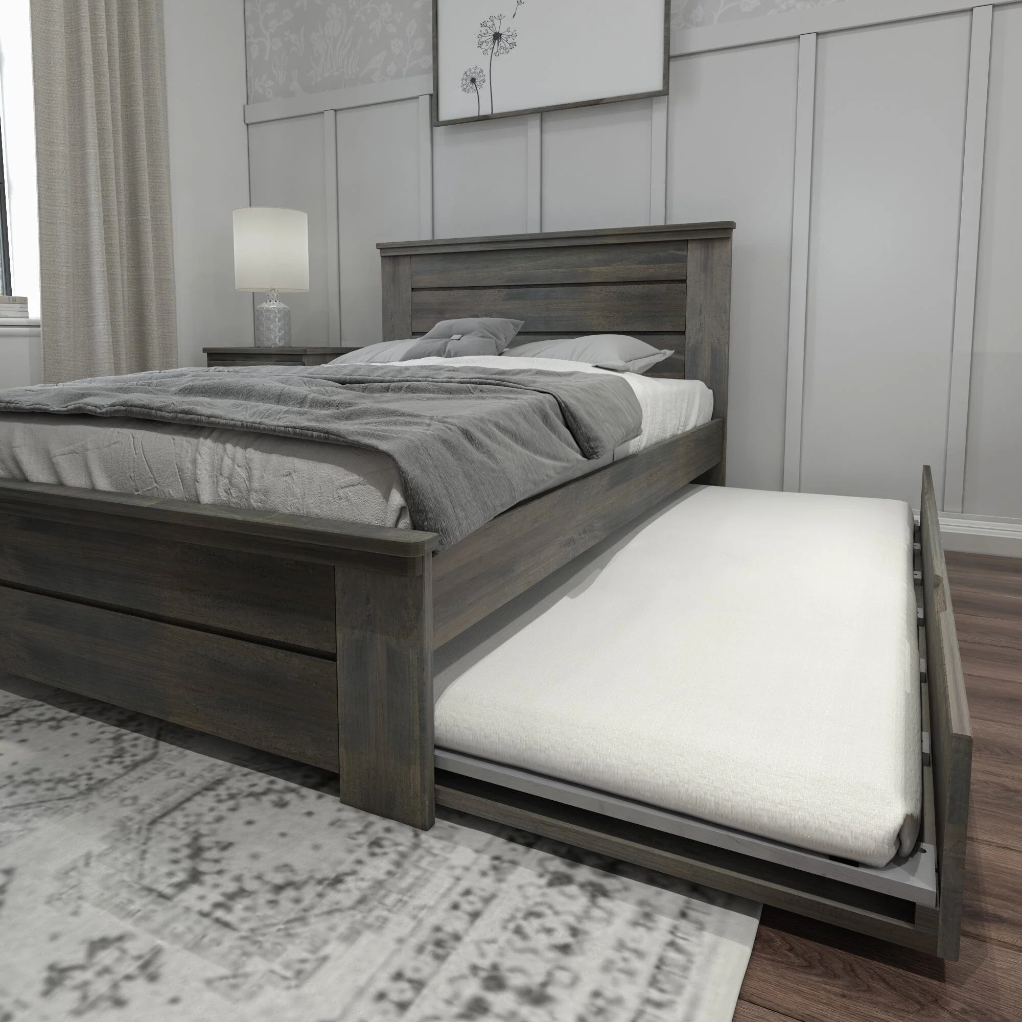 Modern Farmhouse Full Panel Bed With Trundle - Image 12