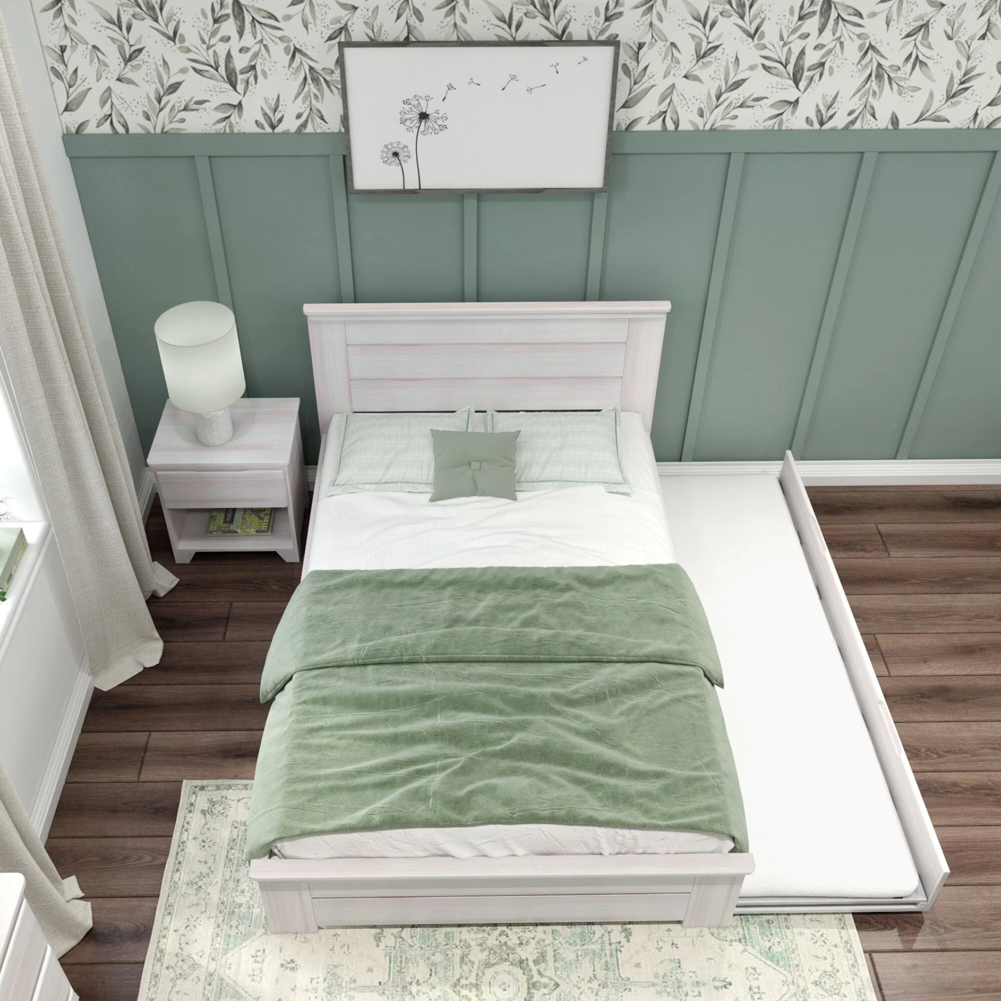 Modern Farmhouse Full Panel Bed With Trundle - Image 14