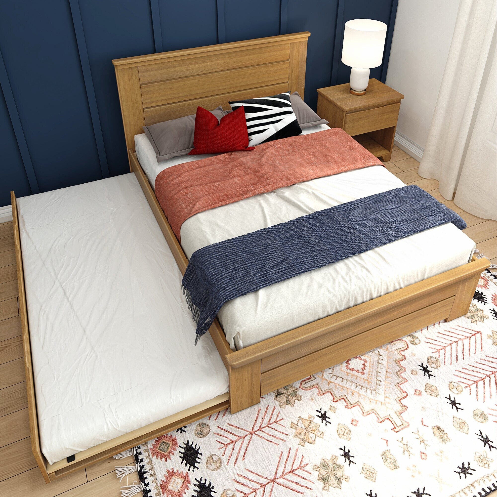 Modern Farmhouse Full Panel Bed With Trundle - Image 16