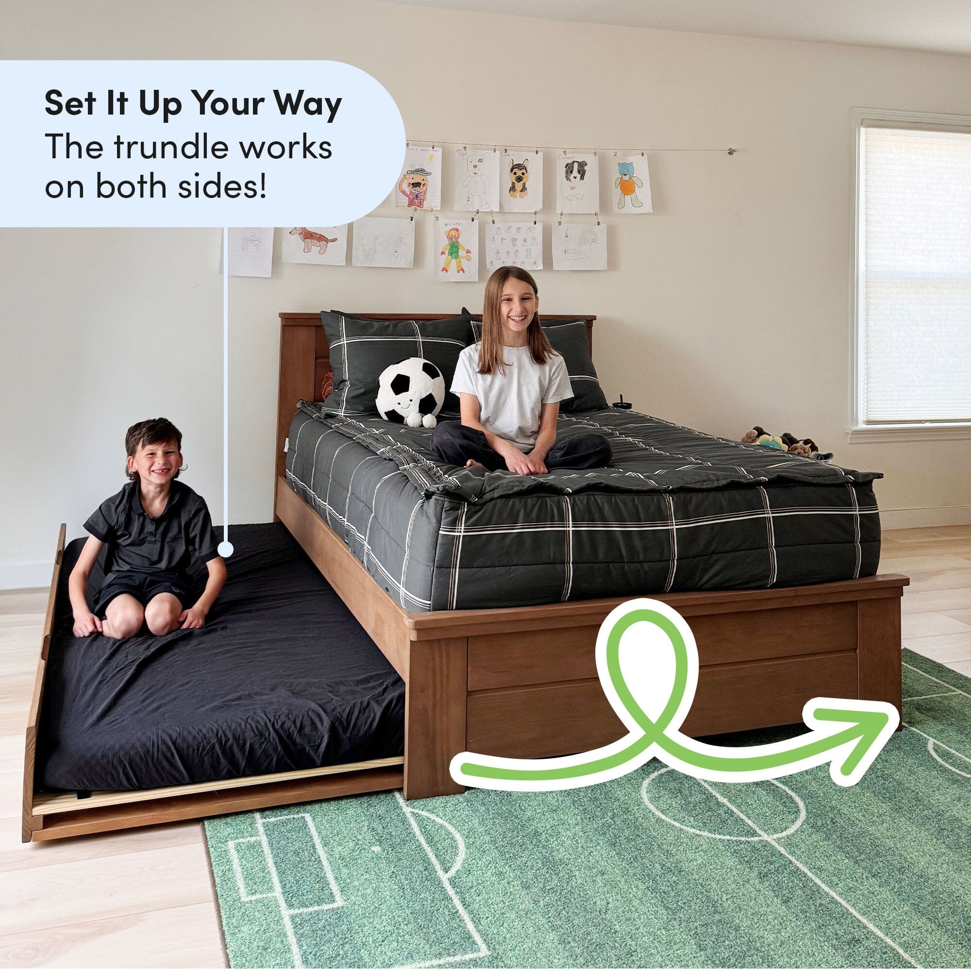 Modern Farmhouse Full Panel Bed With Trundle - Image 20