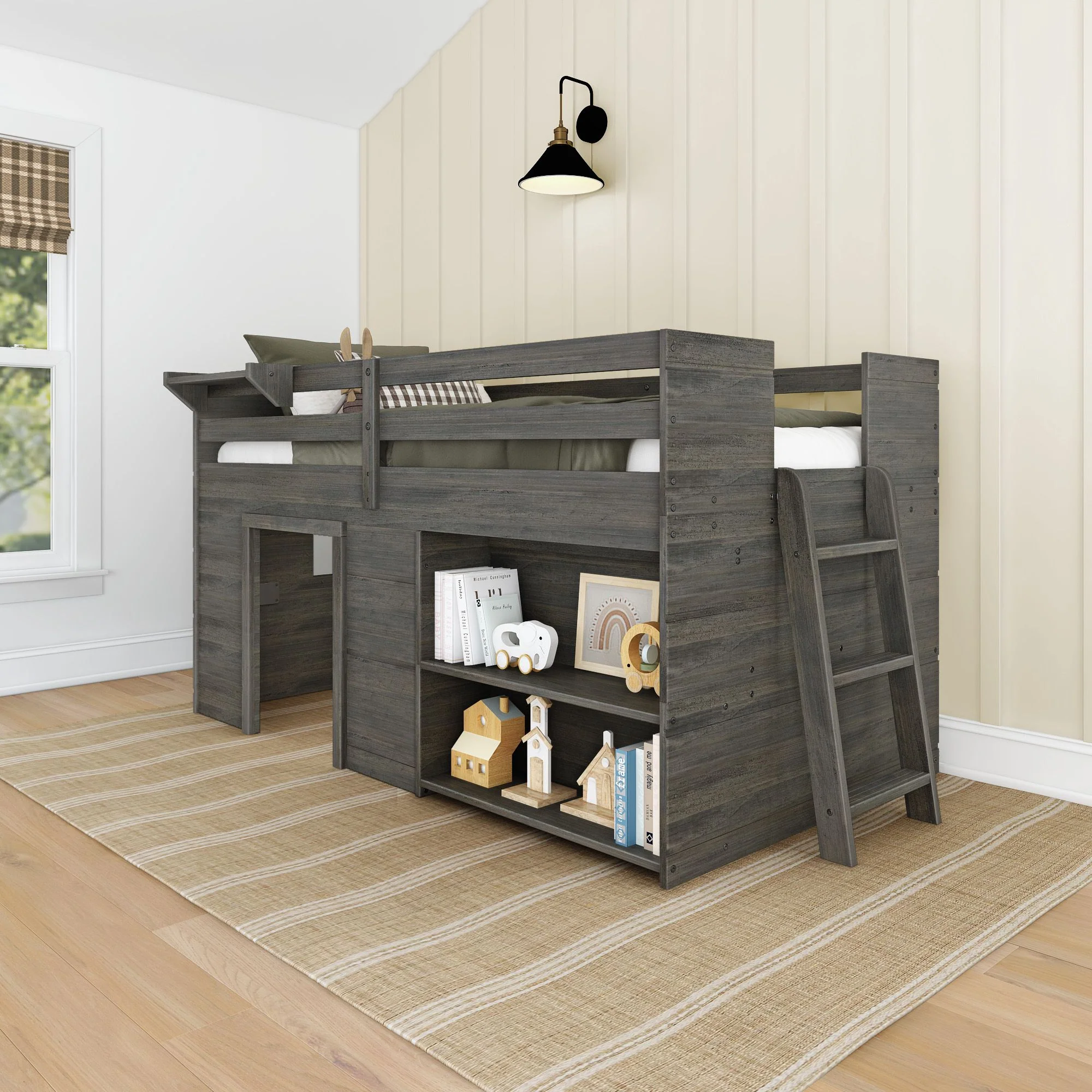 Modern Farmhouse Play & Display Twin Low Loft - Image 3