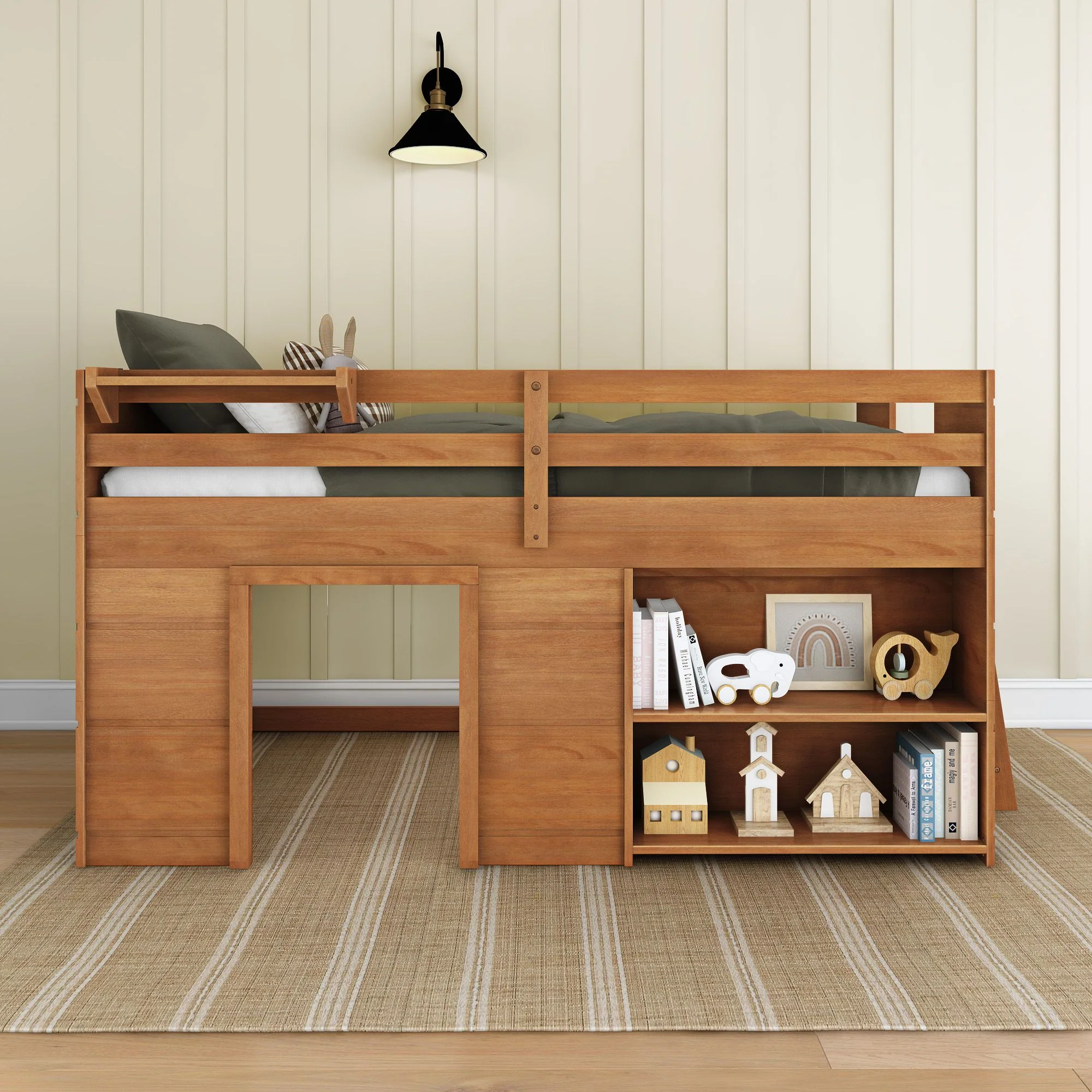 Modern Farmhouse Play & Display Twin Low Loft - Image 8
