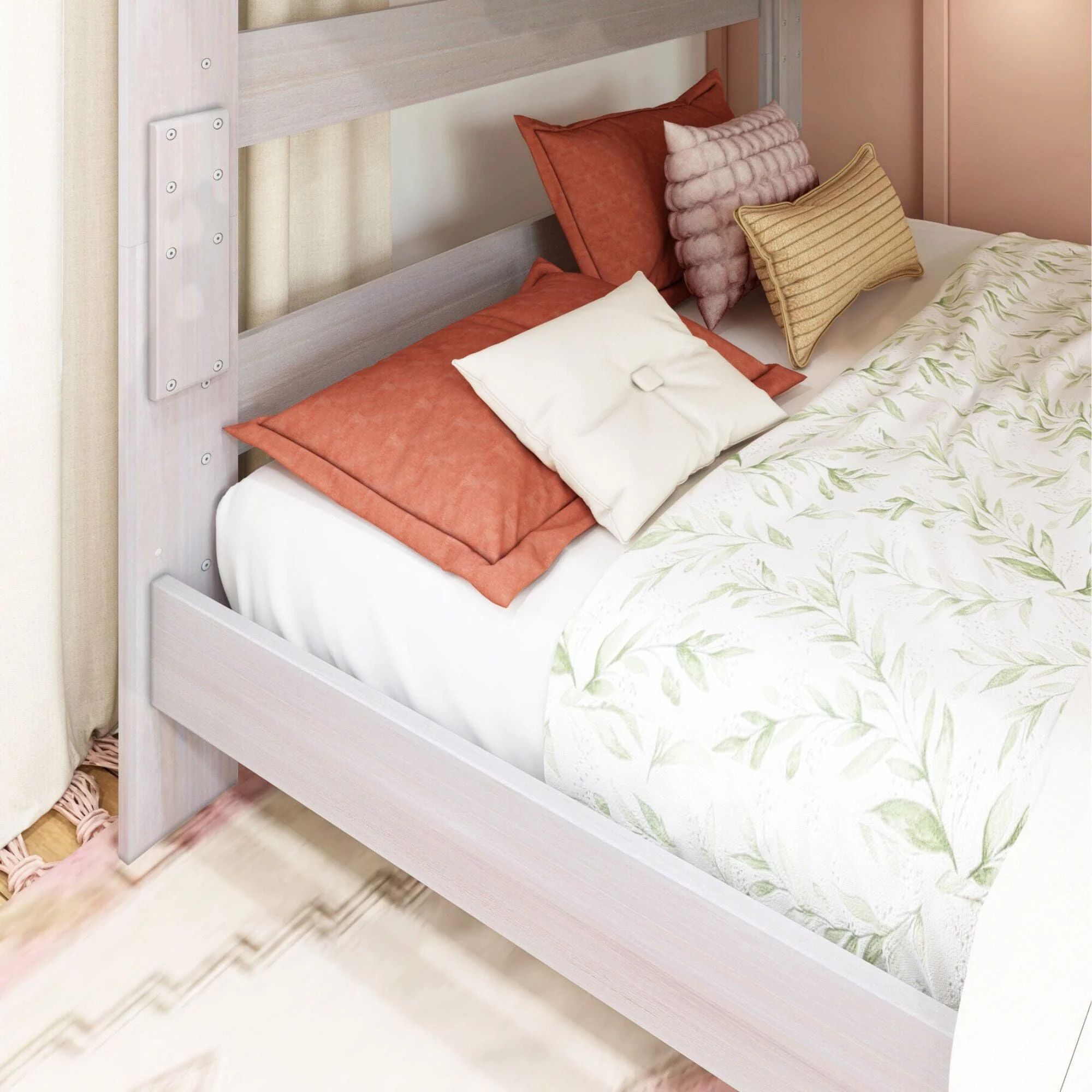 Modern Farmhouse Queen Over Queen Bunk Bed - Image 19