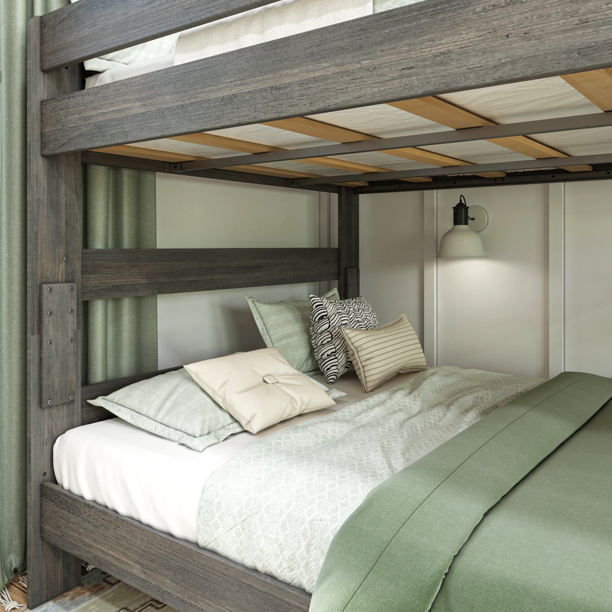 Modern Farmhouse Queen Over Queen Bunk Bed - Image 6