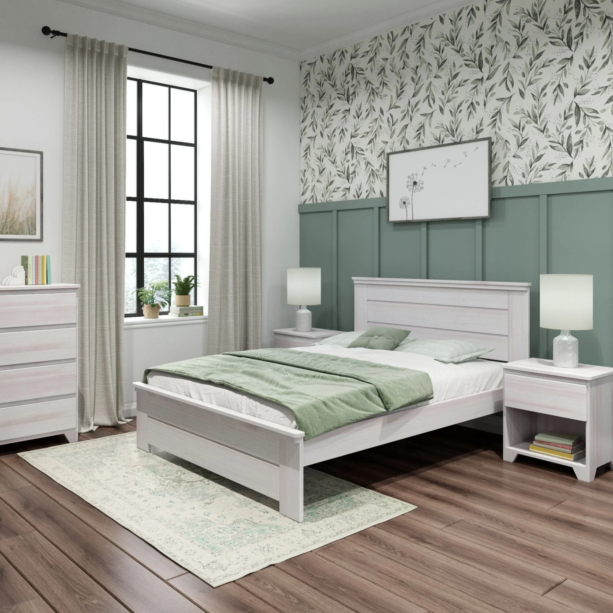 Modern Farmhouse Queen Panel Bed - Image 19