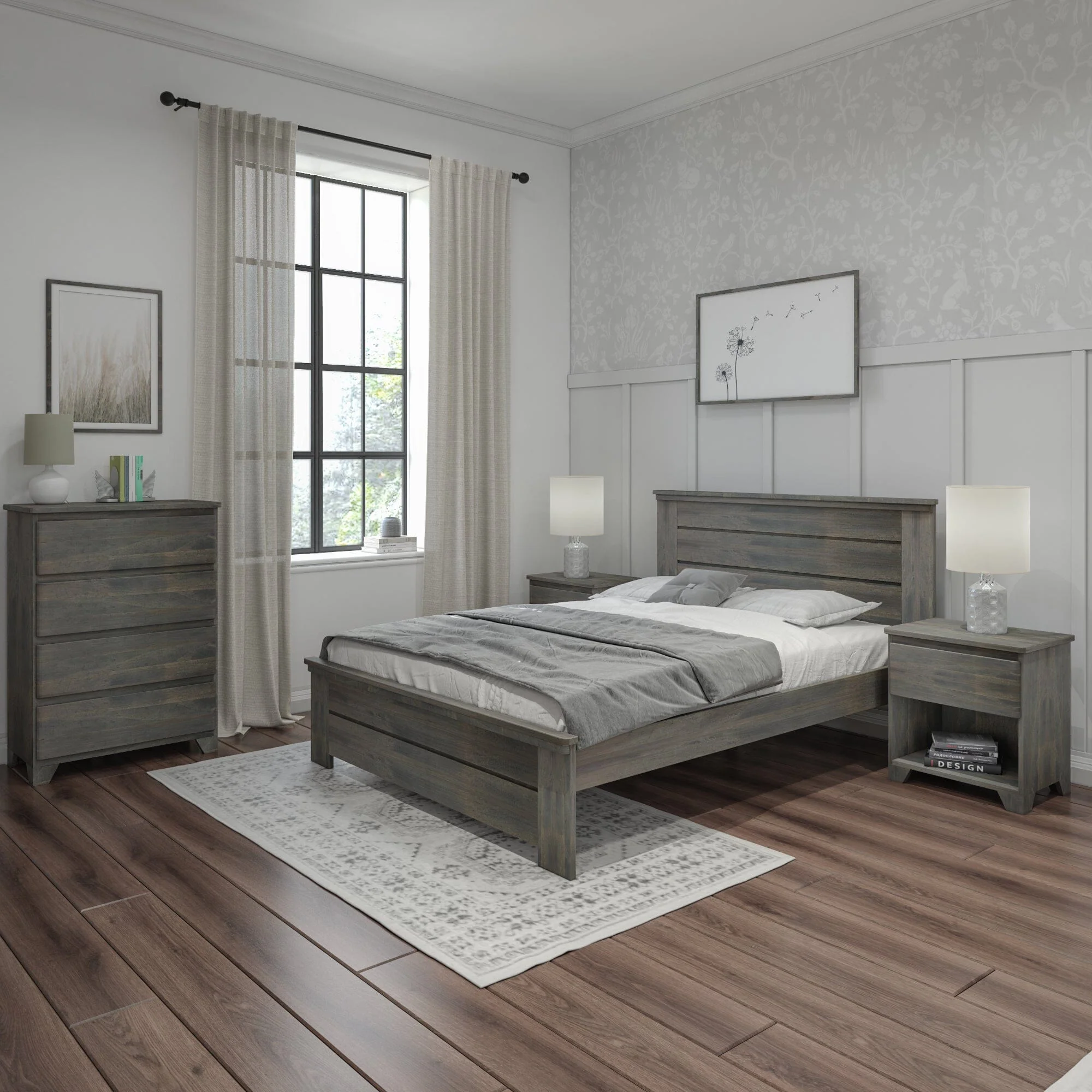 Modern Farmhouse Queen Panel Bed - Image 20