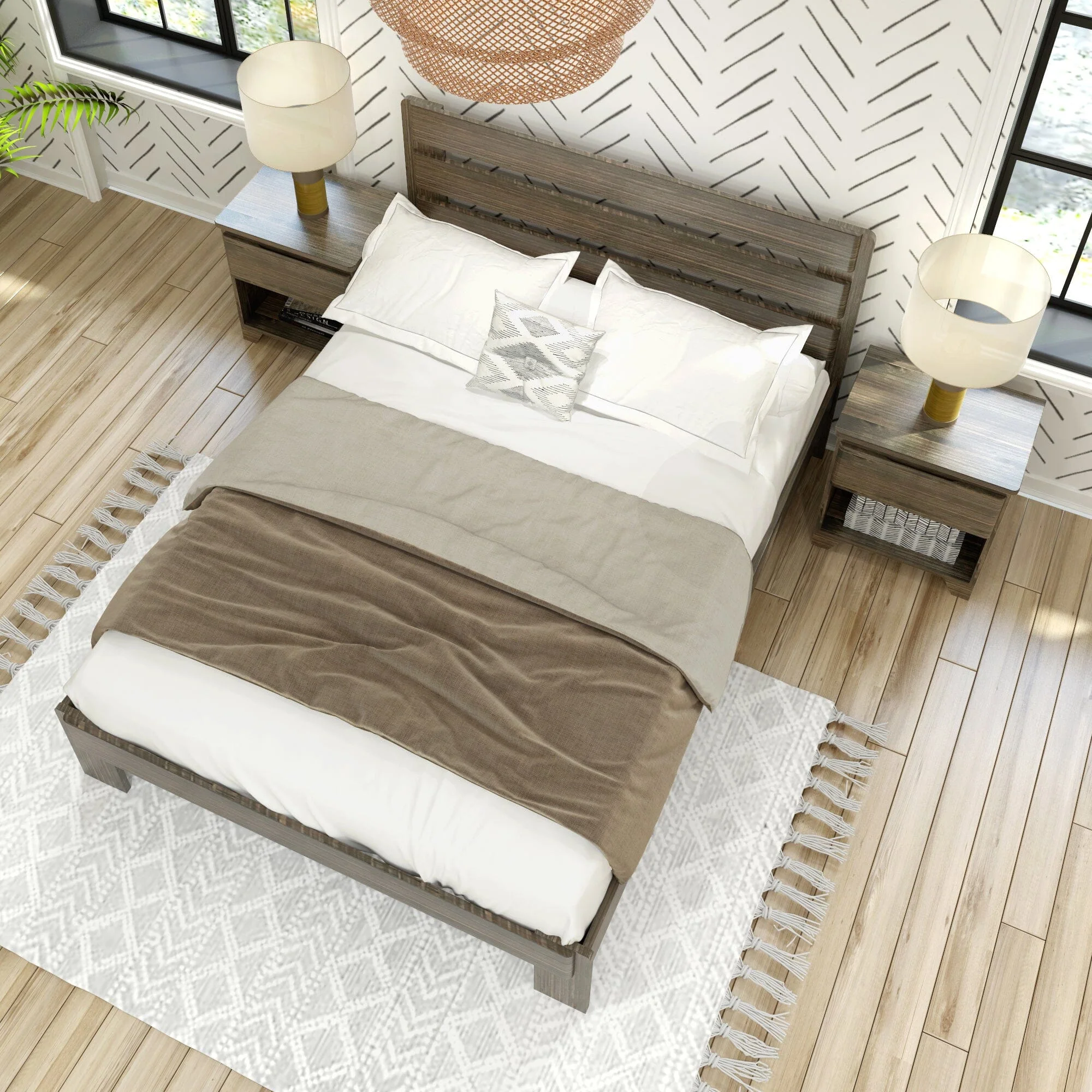 Modern Farmhouse Queen Plank Bed - Image 18