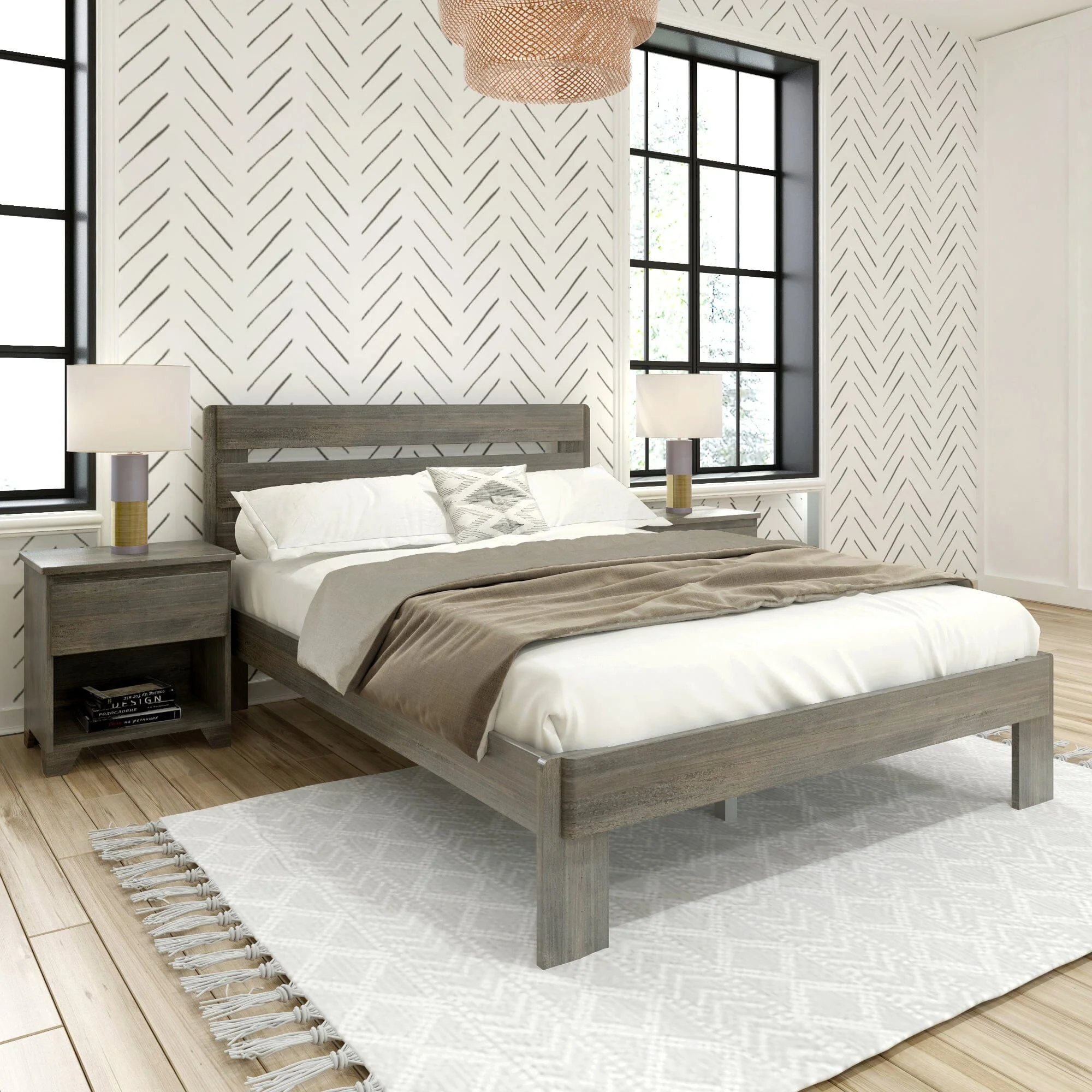 Modern Farmhouse Queen Plank Bed - Image 3