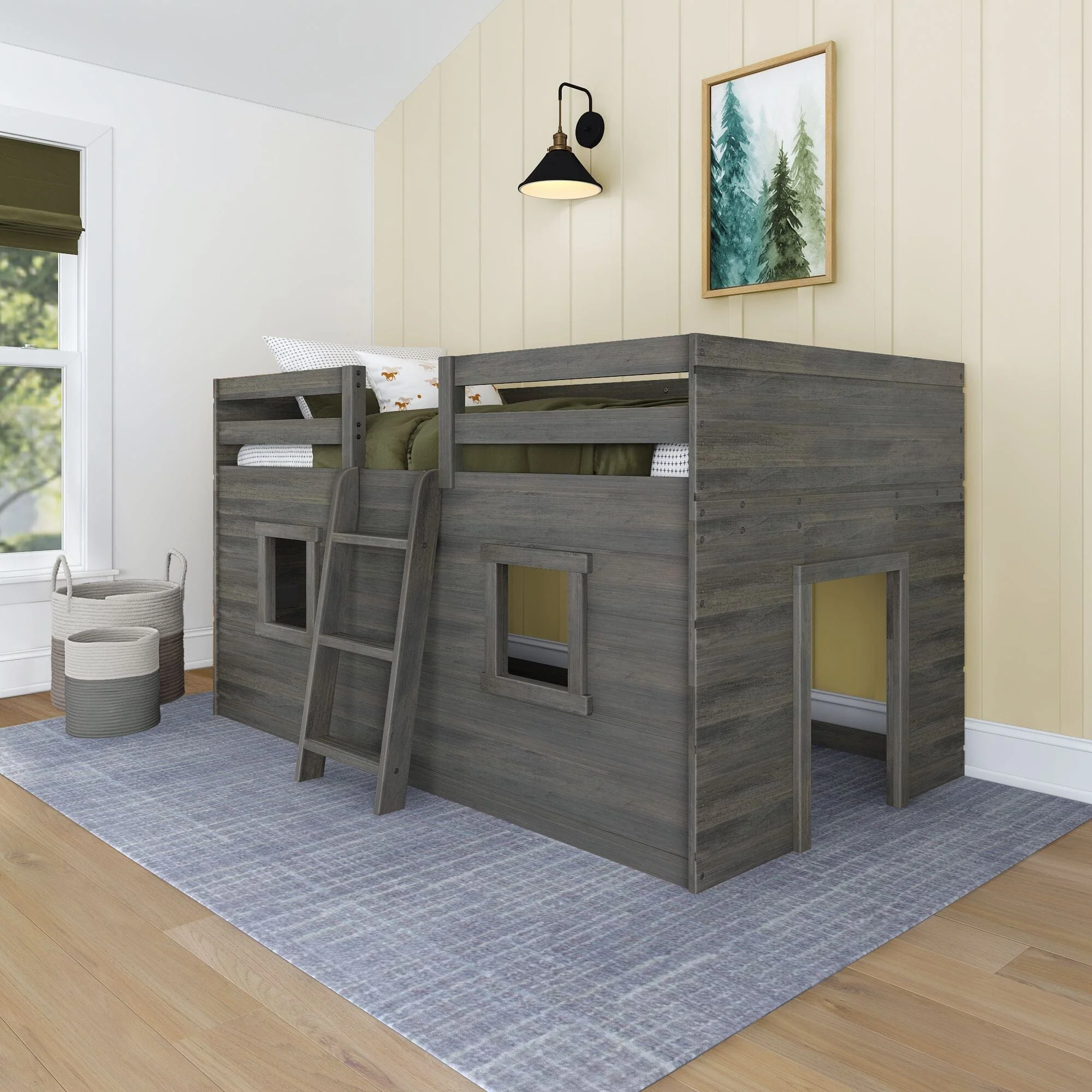 Modern Farmhouse Twin Low Loft - Image 3