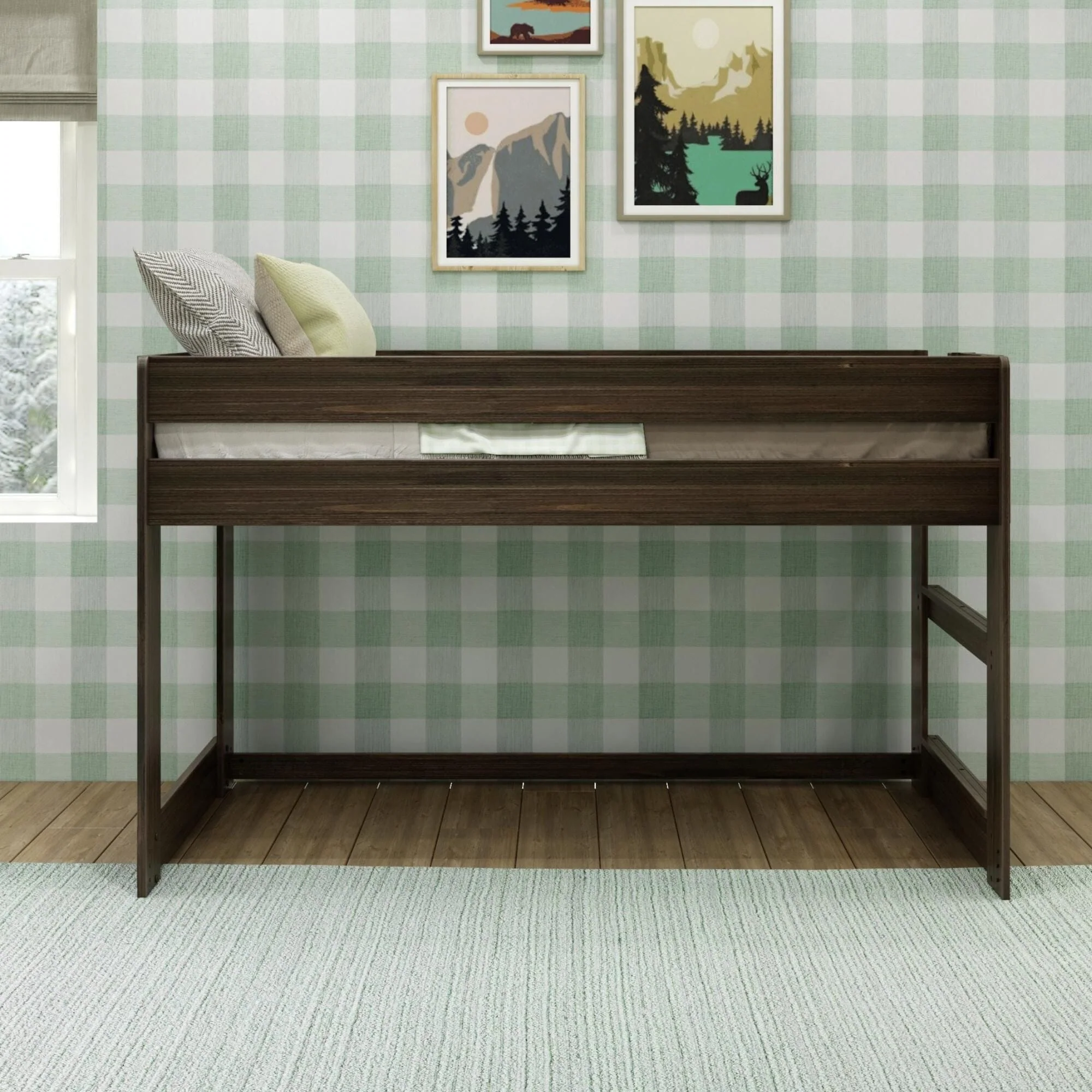 Modern Farmhouse Twin Low Loft Bed - Image 4