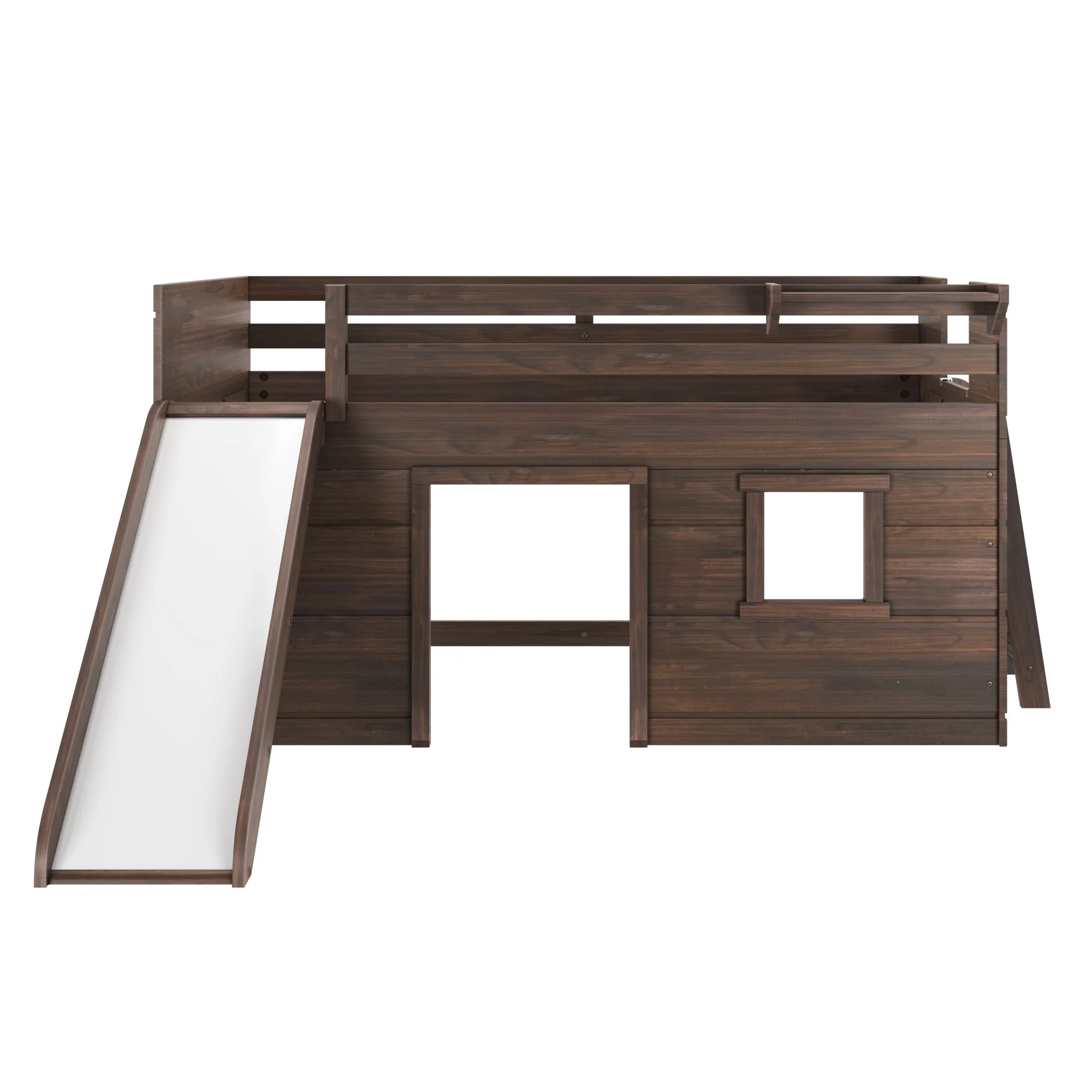 Modern Farmhouse Twin Low Loft Bed with Slide - Image 13