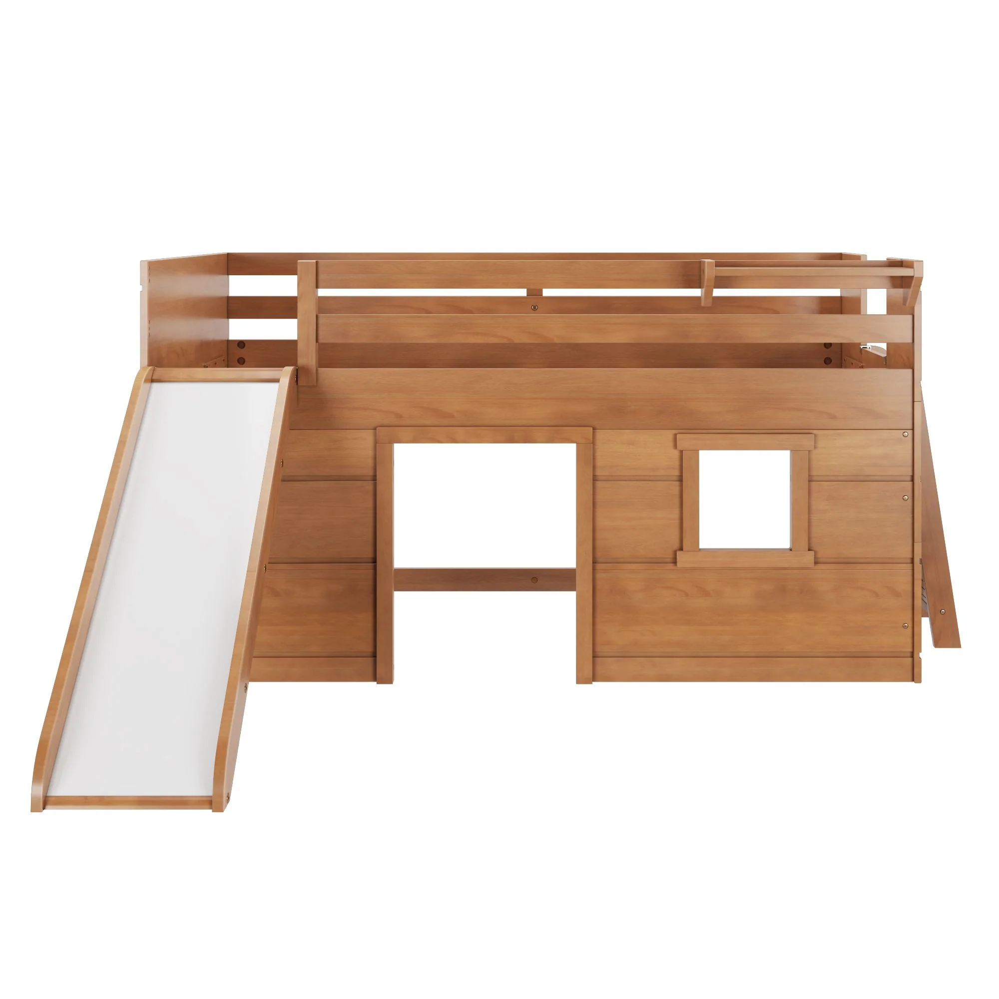 Modern Farmhouse Twin Low Loft Bed with Slide - Image 16