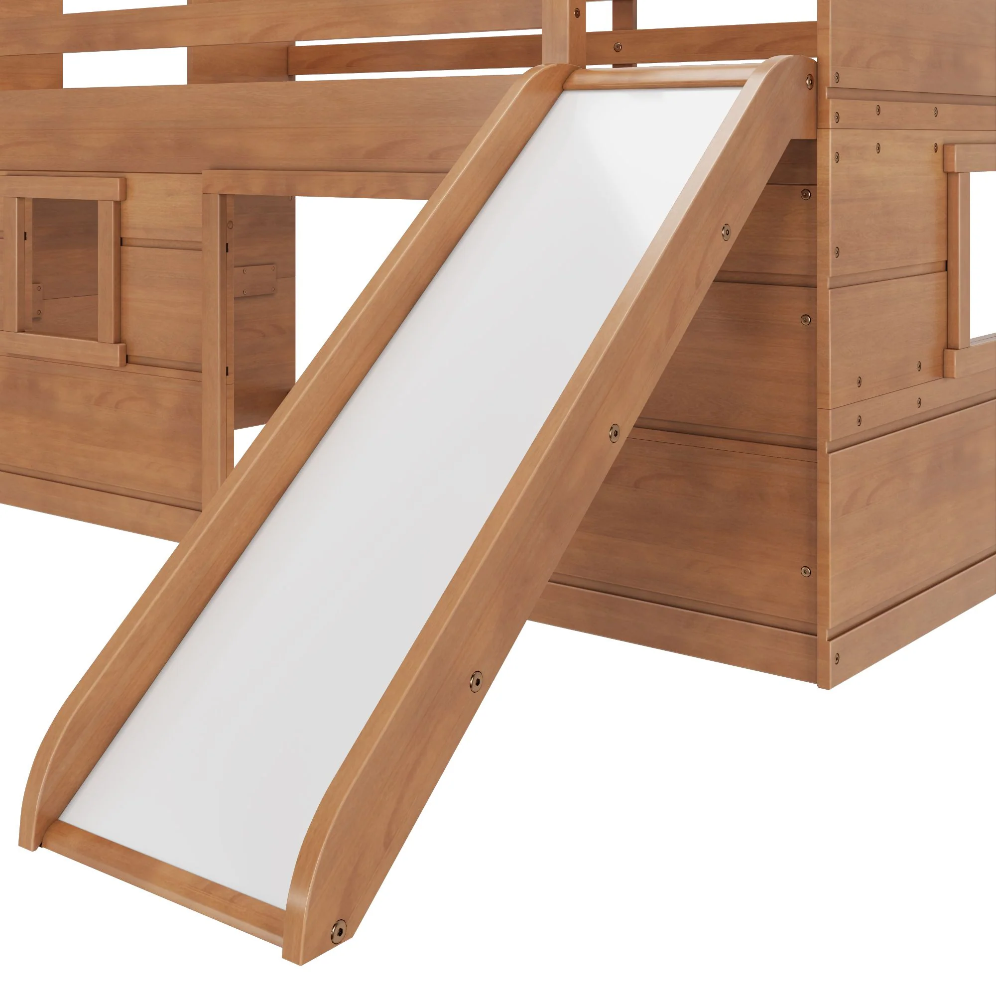 Modern Farmhouse Twin Low Loft Bed with Slide - Image 20