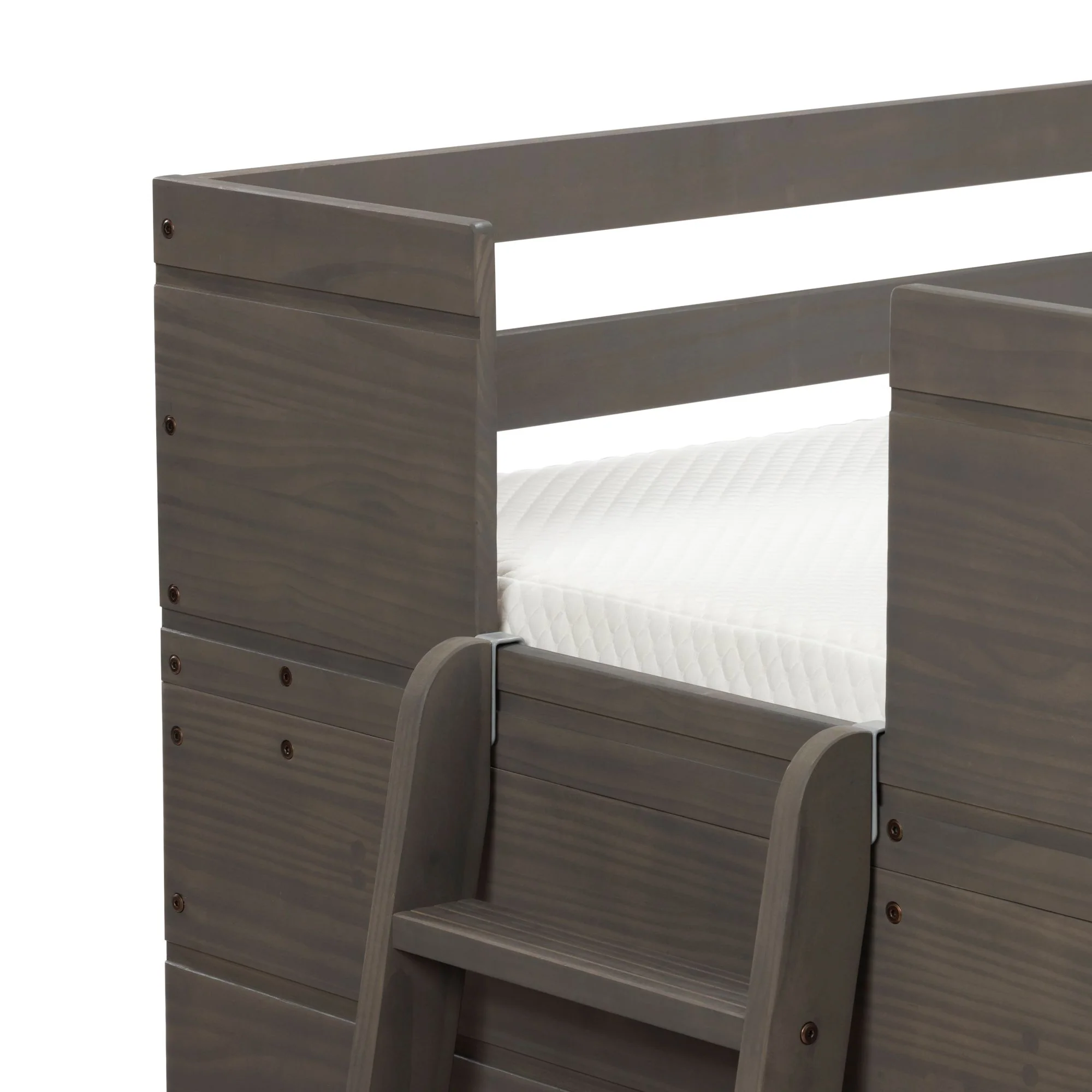 Modern Farmhouse Twin Low Loft Bed with Slide - Image 27
