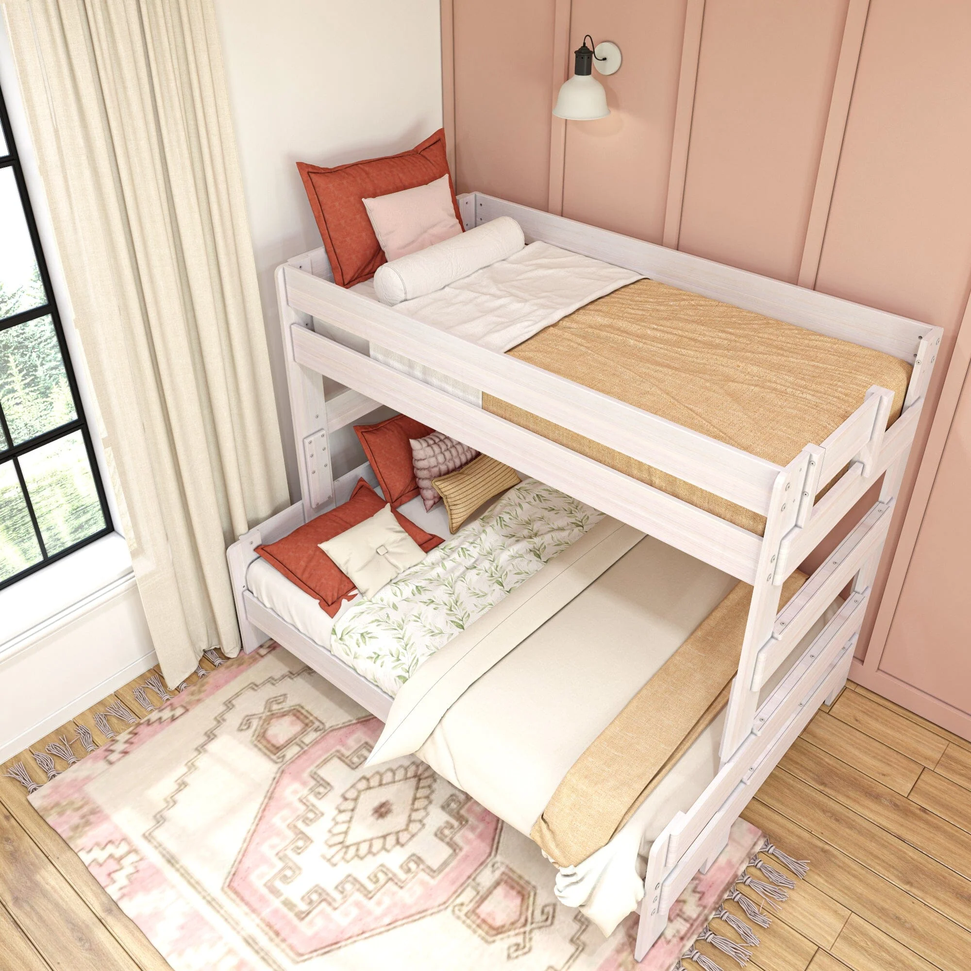 Modern Farmhouse Twin Over Full Bunk Bed - Image 21