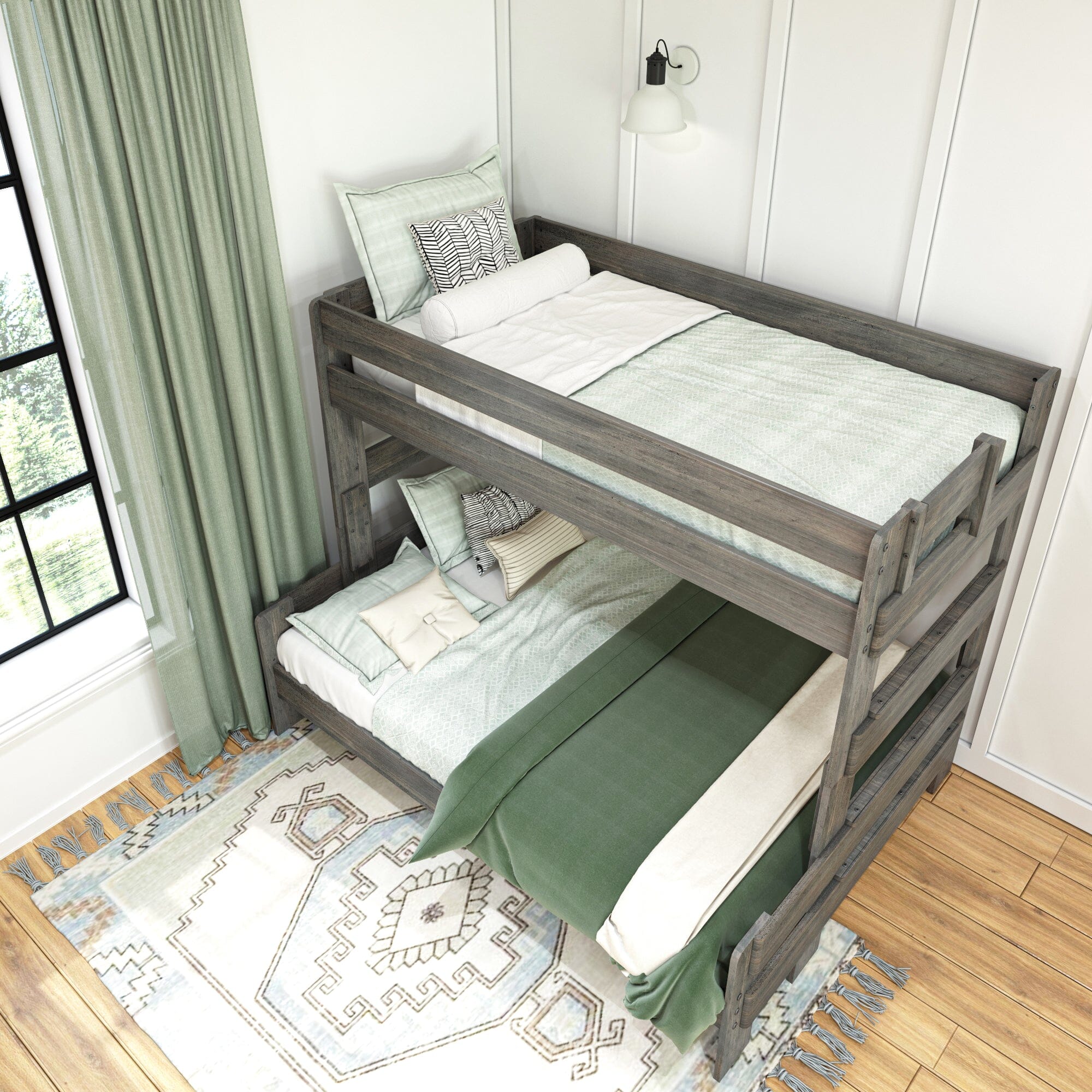 Modern Farmhouse Twin Over Full Bunk Bed - Image 22
