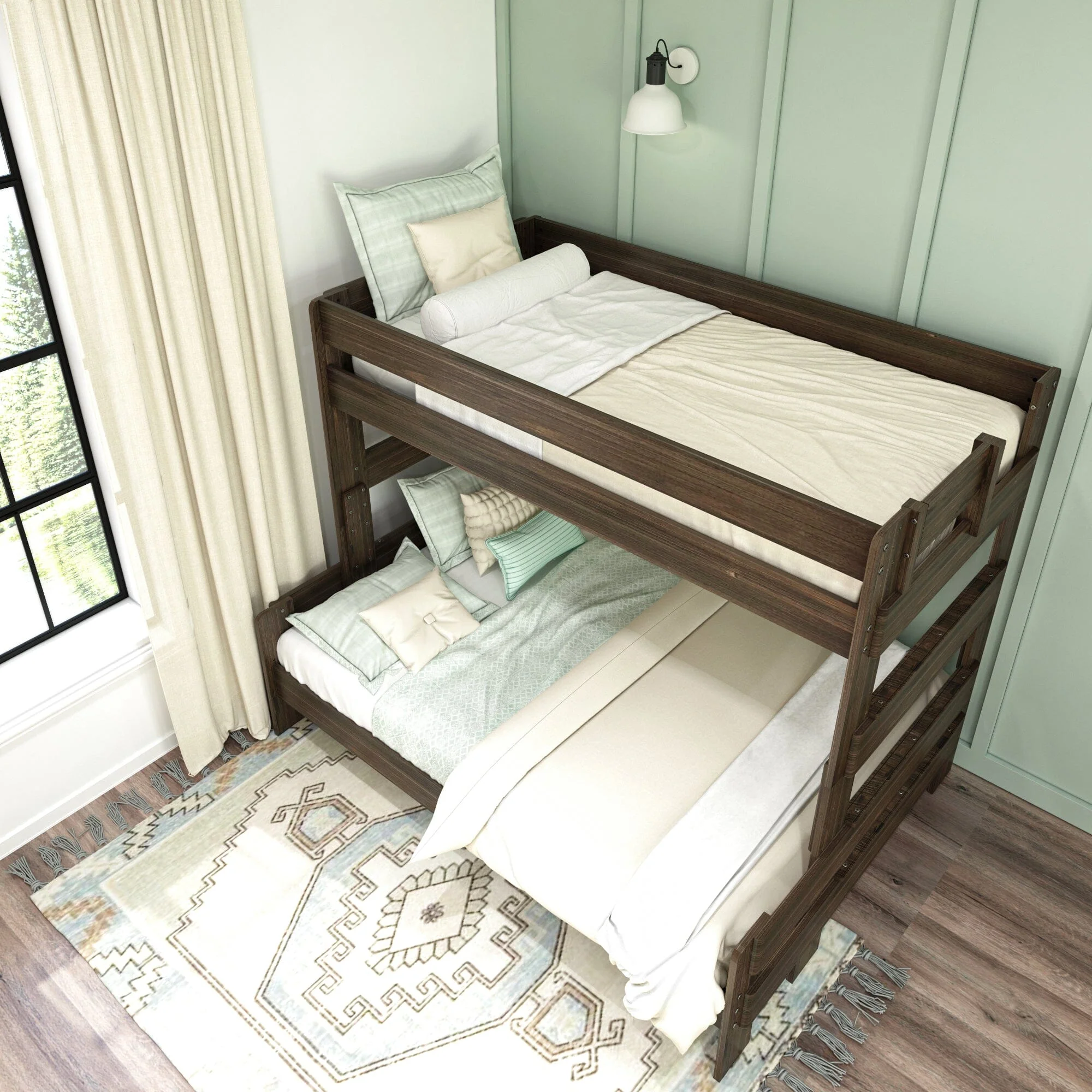 Modern Farmhouse Twin Over Full Bunk Bed - Image 23