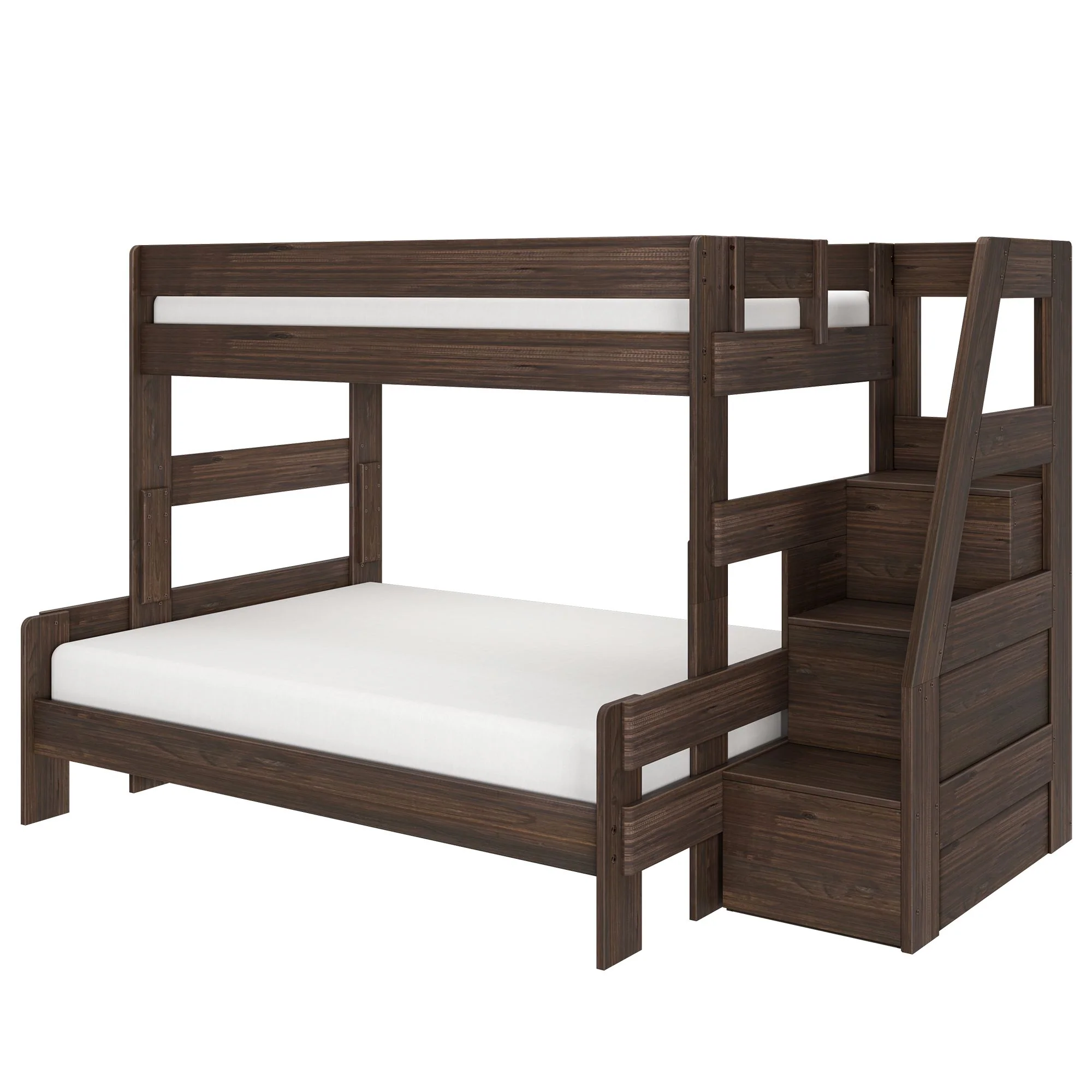 Modern Farmhouse Twin Over Full Bunk Bed With Stairs - Image 11