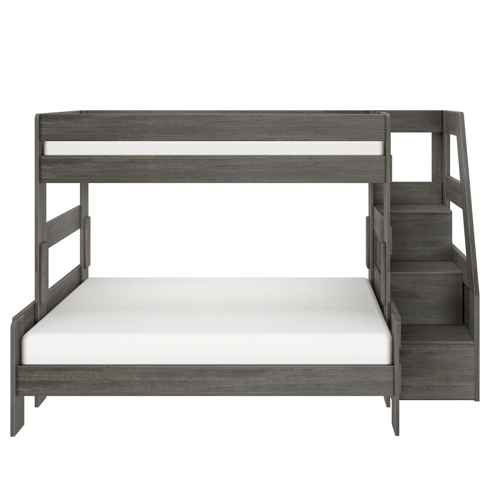 Modern Farmhouse Twin Over Full Bunk Bed With Stairs - Image 14