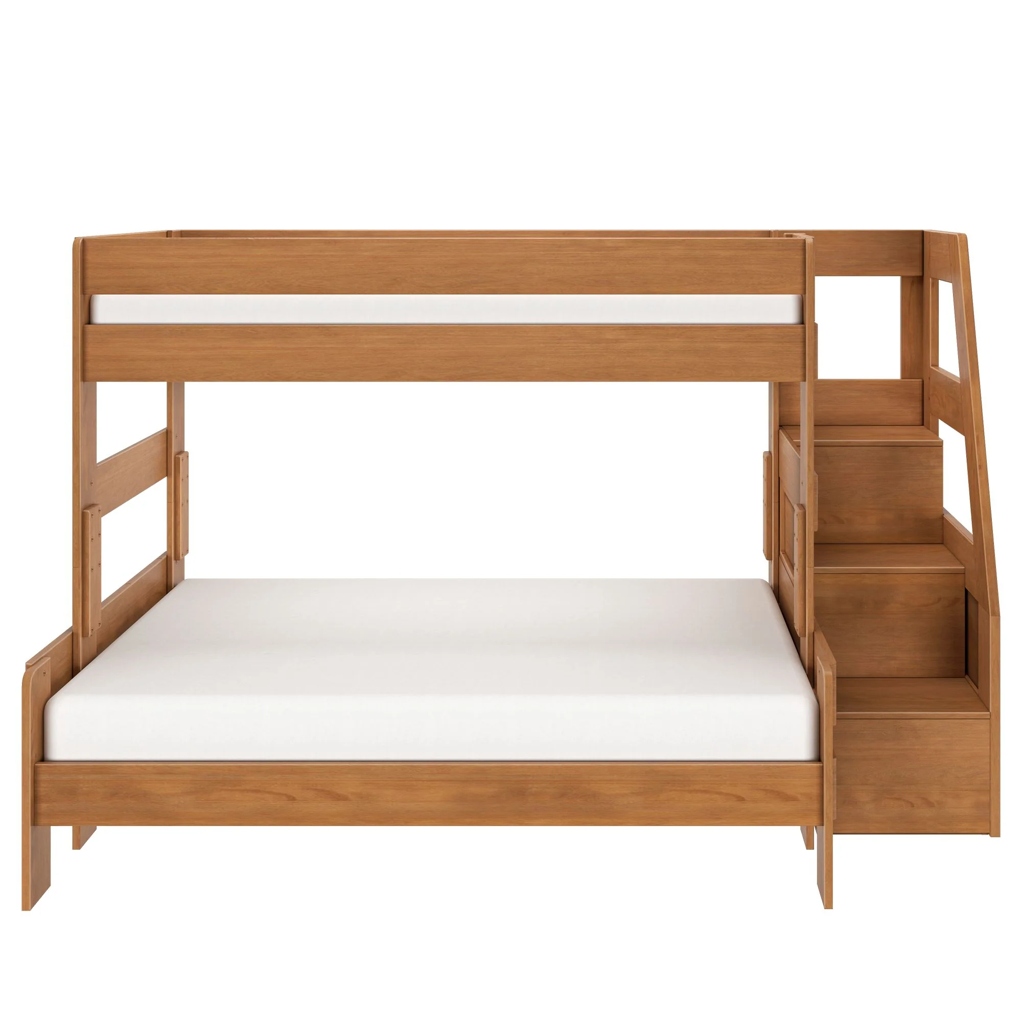 Modern Farmhouse Twin Over Full Bunk Bed With Stairs - Image 16