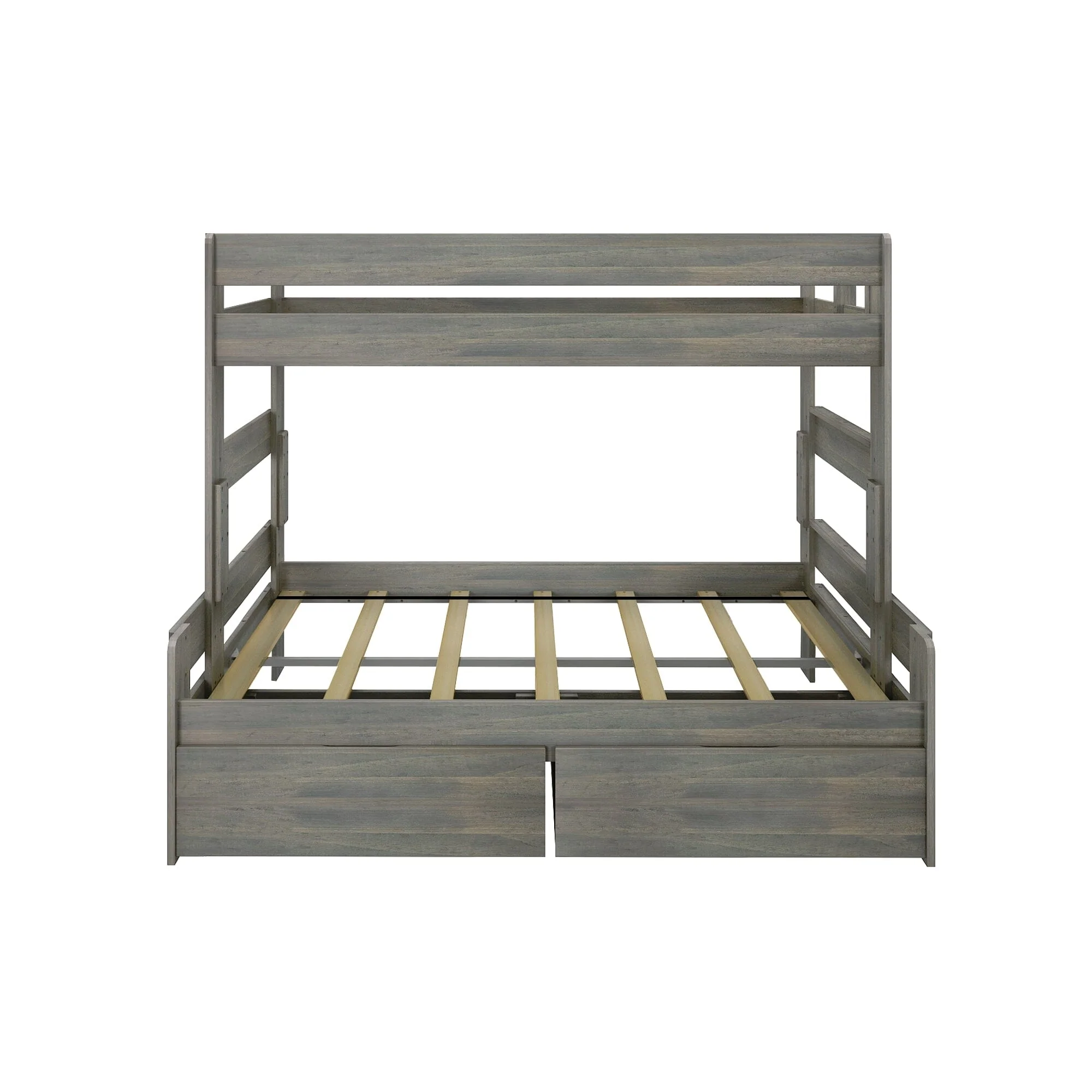 Modern Farmhouse Twin Over Full Bunk Bed With Storage Drawers - Image 8