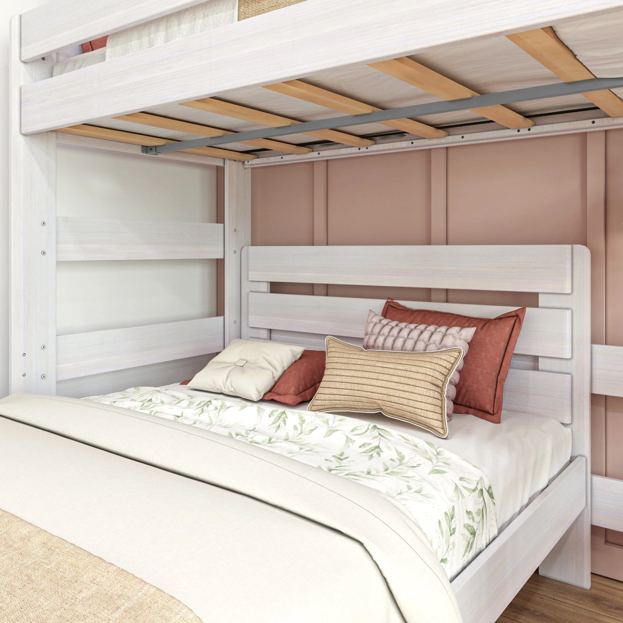 Modern Farmhouse Twin Over Full L-Shaped Bunk Bed - Image 3