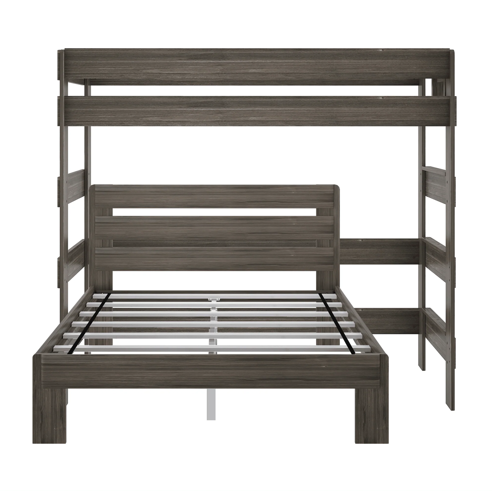 Modern Farmhouse Twin Over Queen L-Shaped Bunk Bed - Image 15