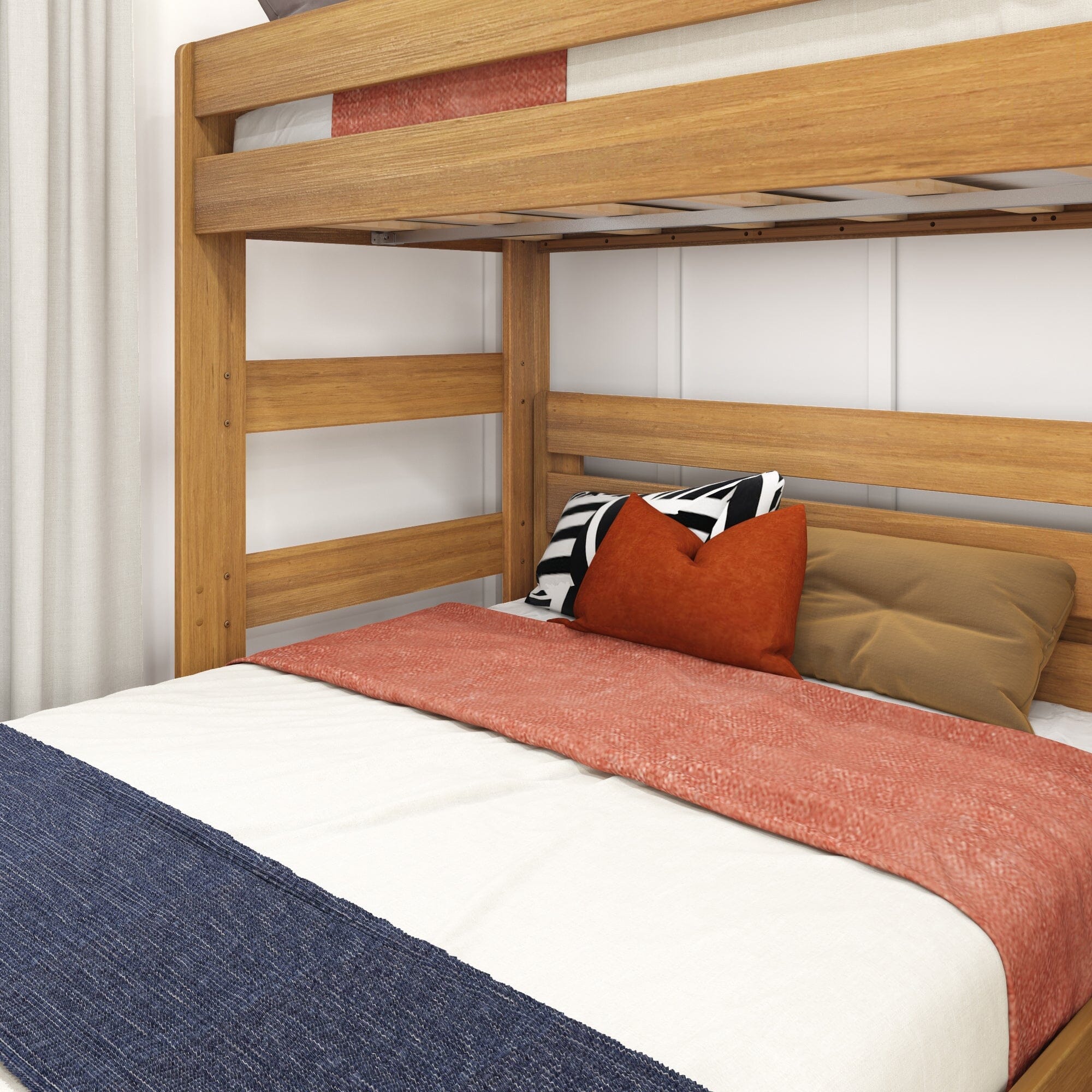 Modern Farmhouse Twin Over Queen L-Shaped Bunk Bed - Image 8