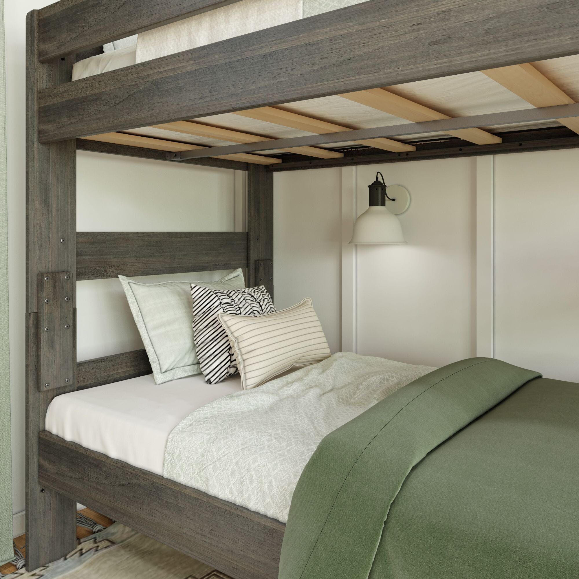 Modern Farmhouse Twin Over Twin Bunk Bed - Image 22