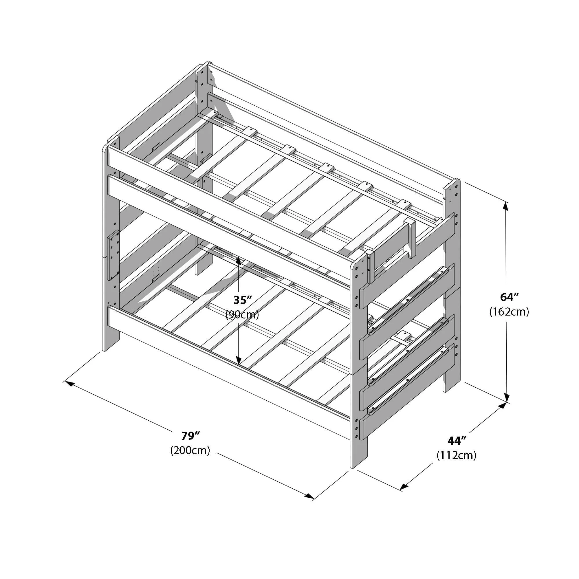 Modern Farmhouse Twin Over Twin Bunk Bed - Image 31