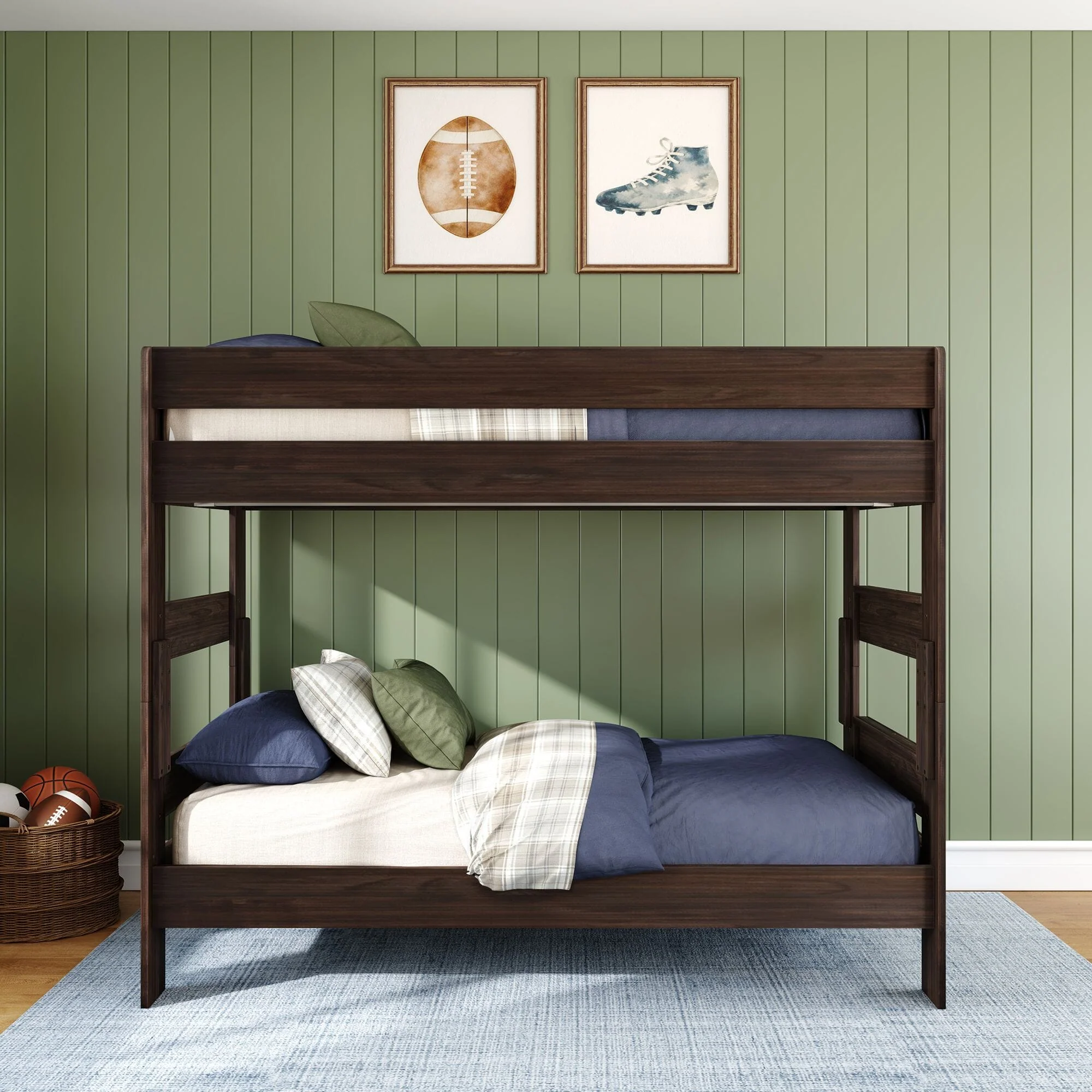 Modern Farmhouse Twin Over Twin Bunk Bed - Image 7