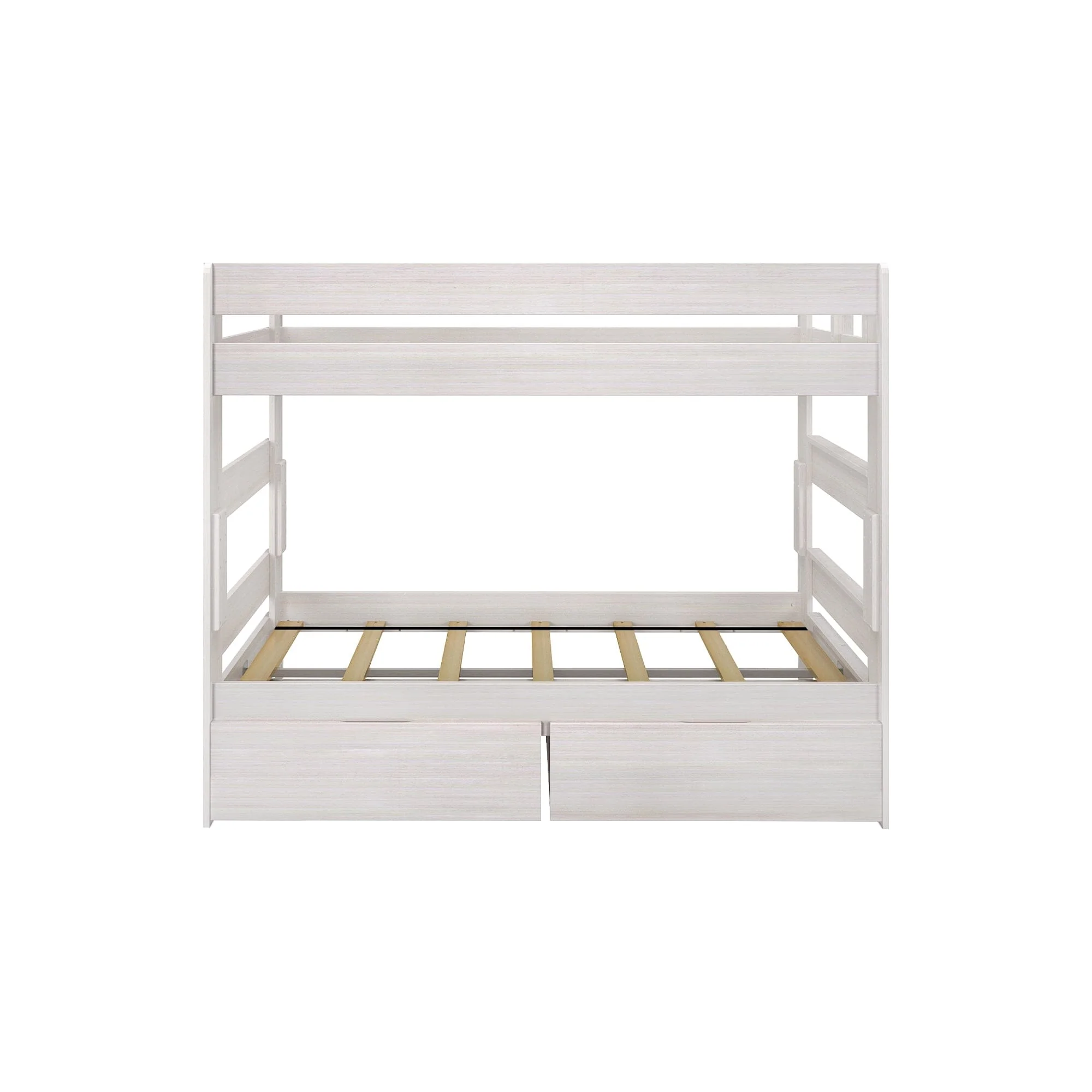 Modern Farmhouse Twin Over Twin Bunk Bed With Storage Drawers - Image 8