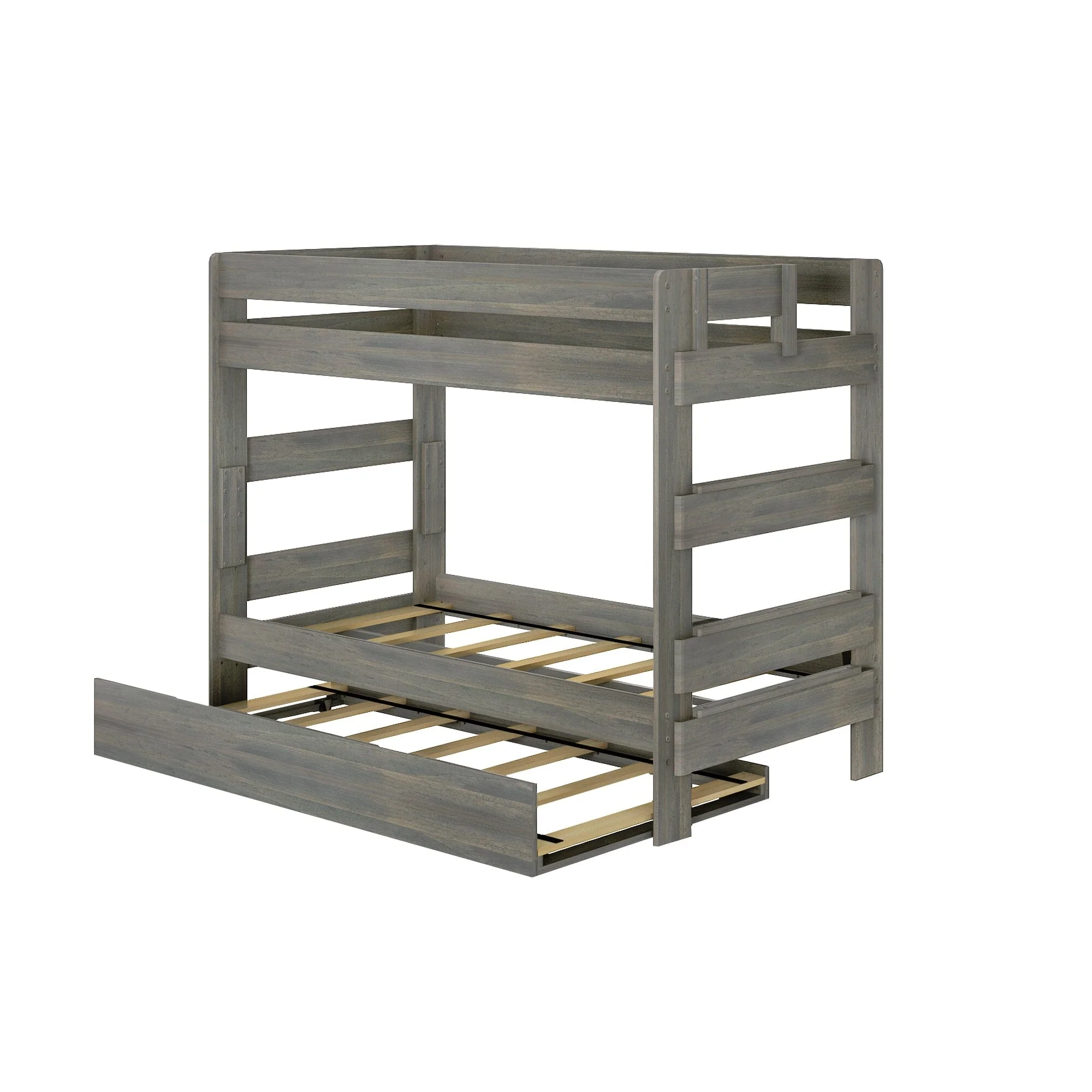 Modern Farmhouse Twin Over Twin Bunk Bed With Trundle - Image 6