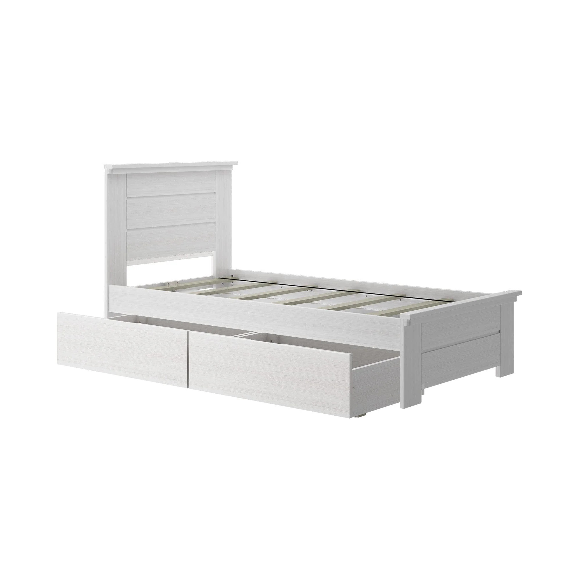 Modern Farmhouse Twin Panel Bed With Storage Drawers - Image 3