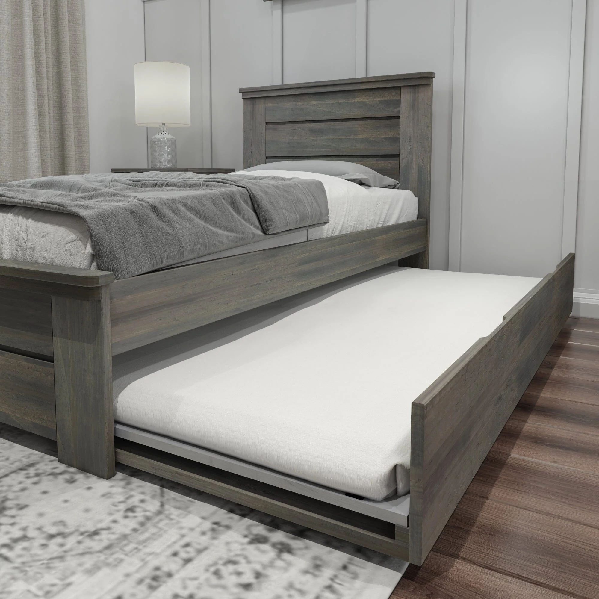 Modern Farmhouse Twin Panel Bed With Trundle - Image 8