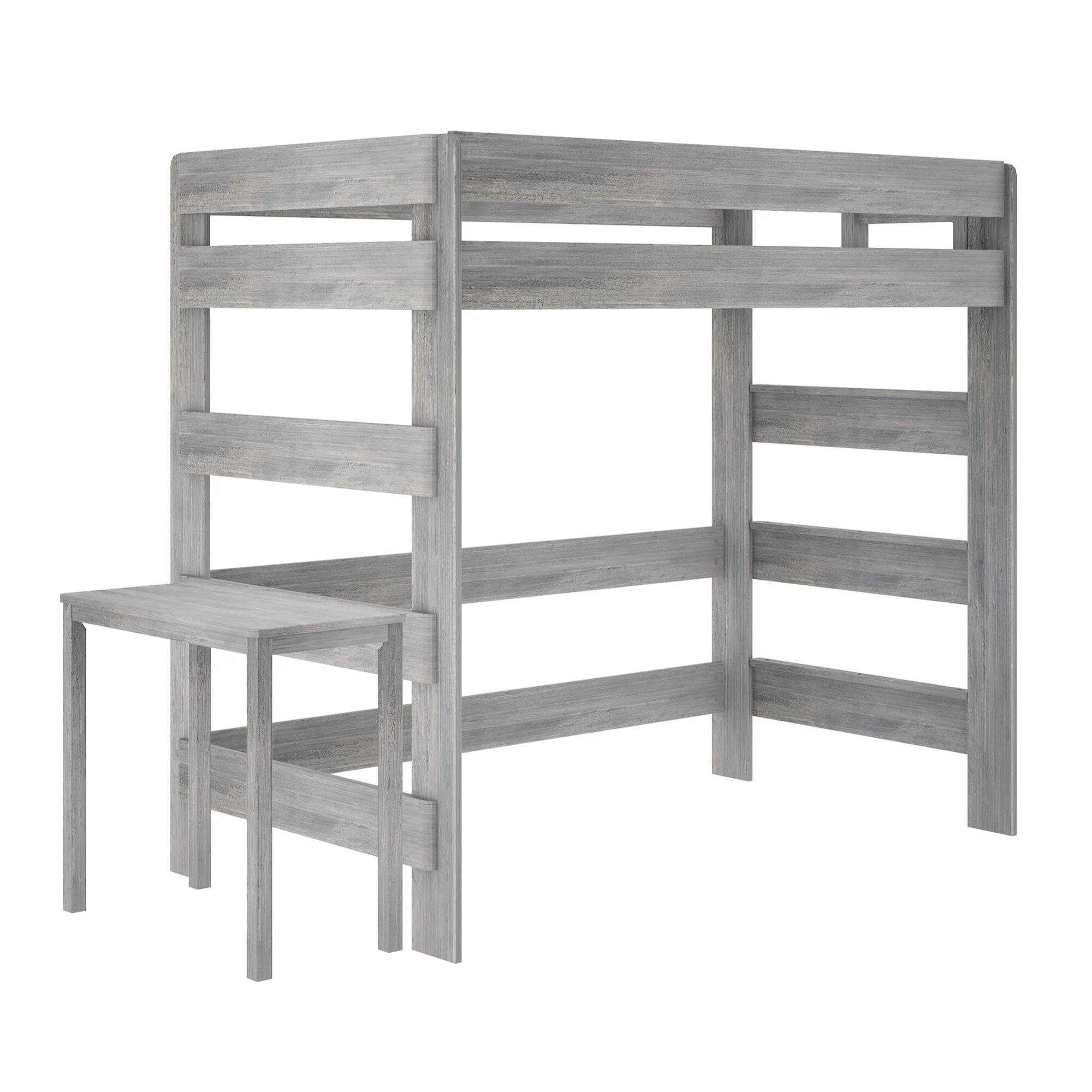Modern Farmhouse Twin Loft Bed With Desk - Image 4