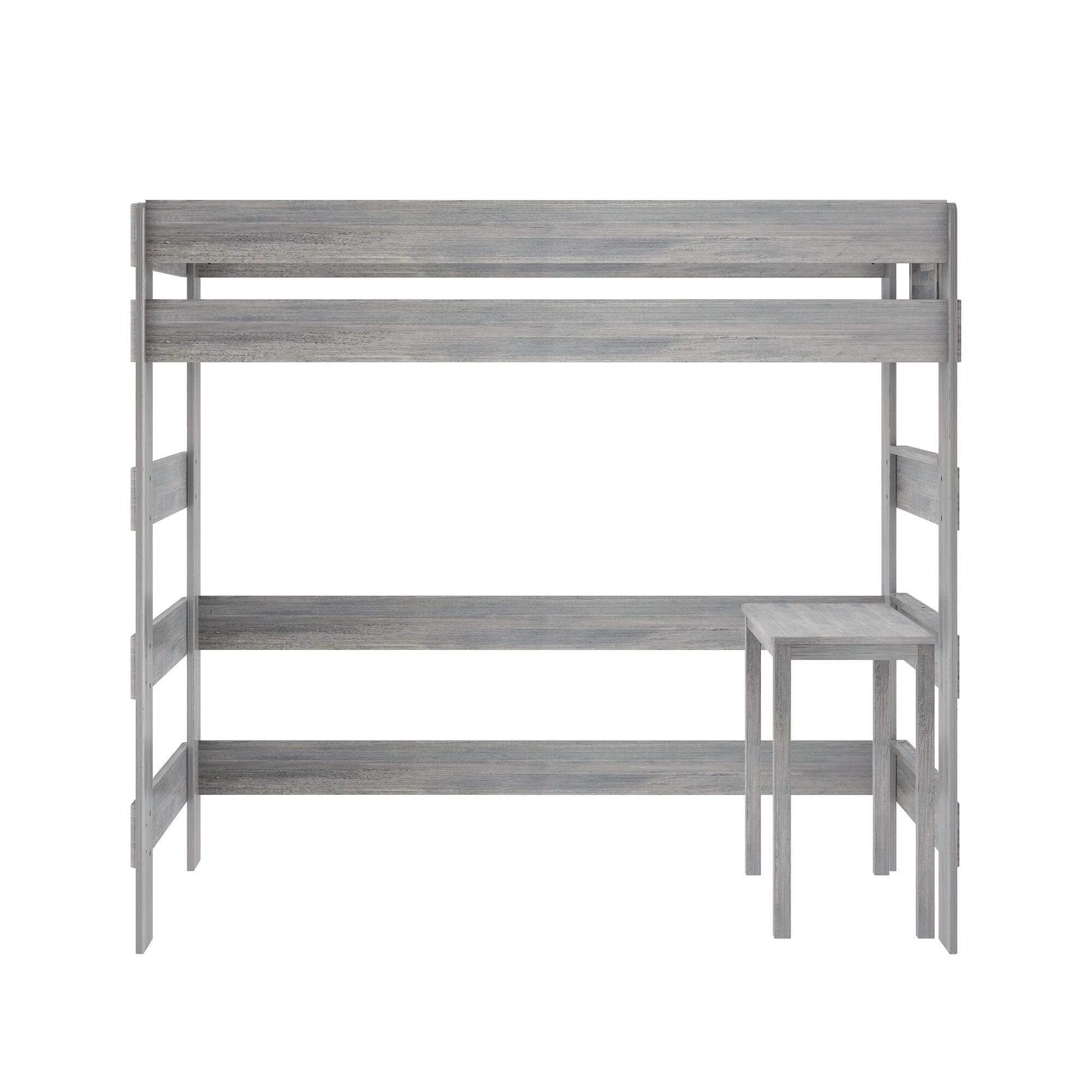 Modern Farmhouse Twin Loft Bed With Desk - Image 6