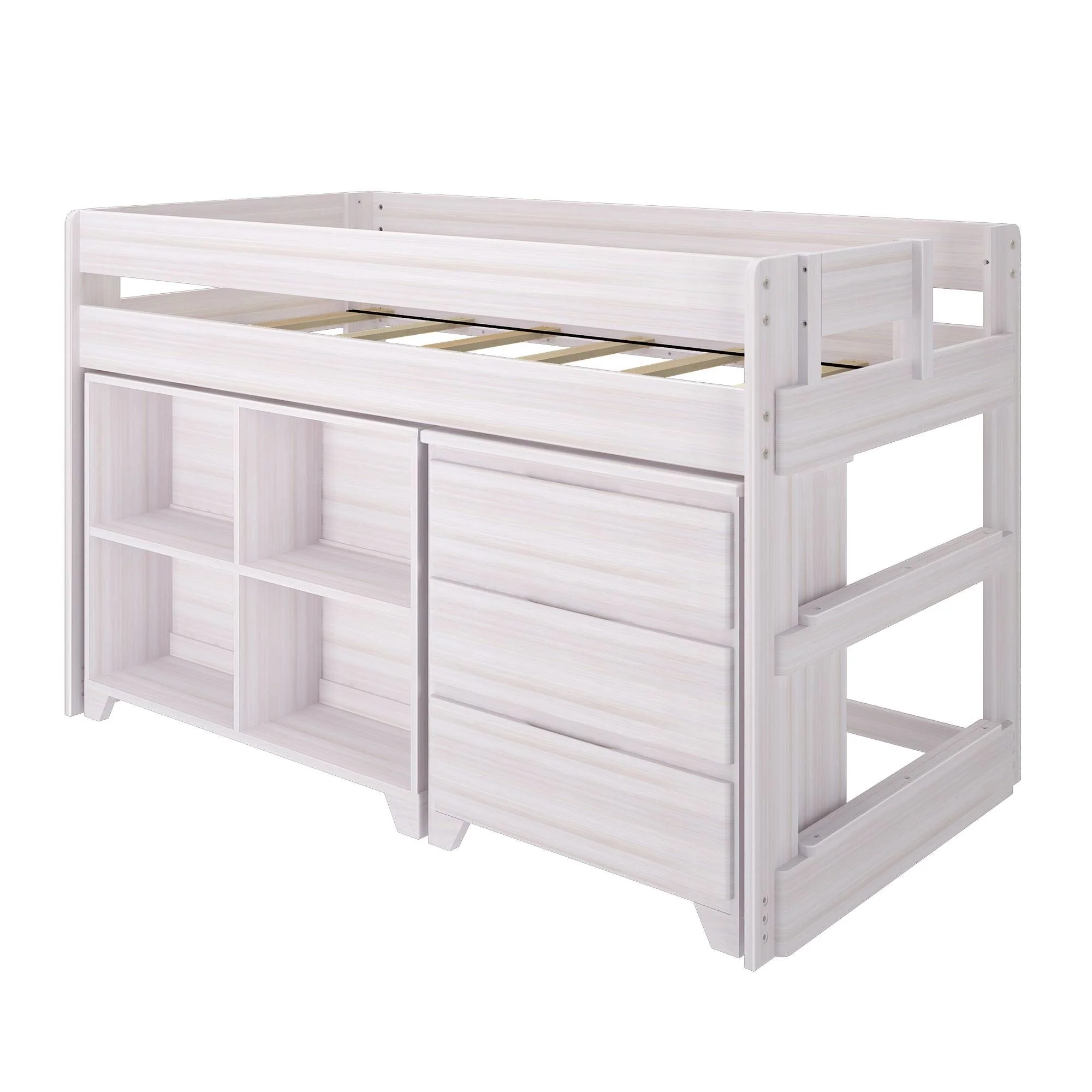 Modern Farmhouse Twin Low Loft Bed With Storage - Image 6