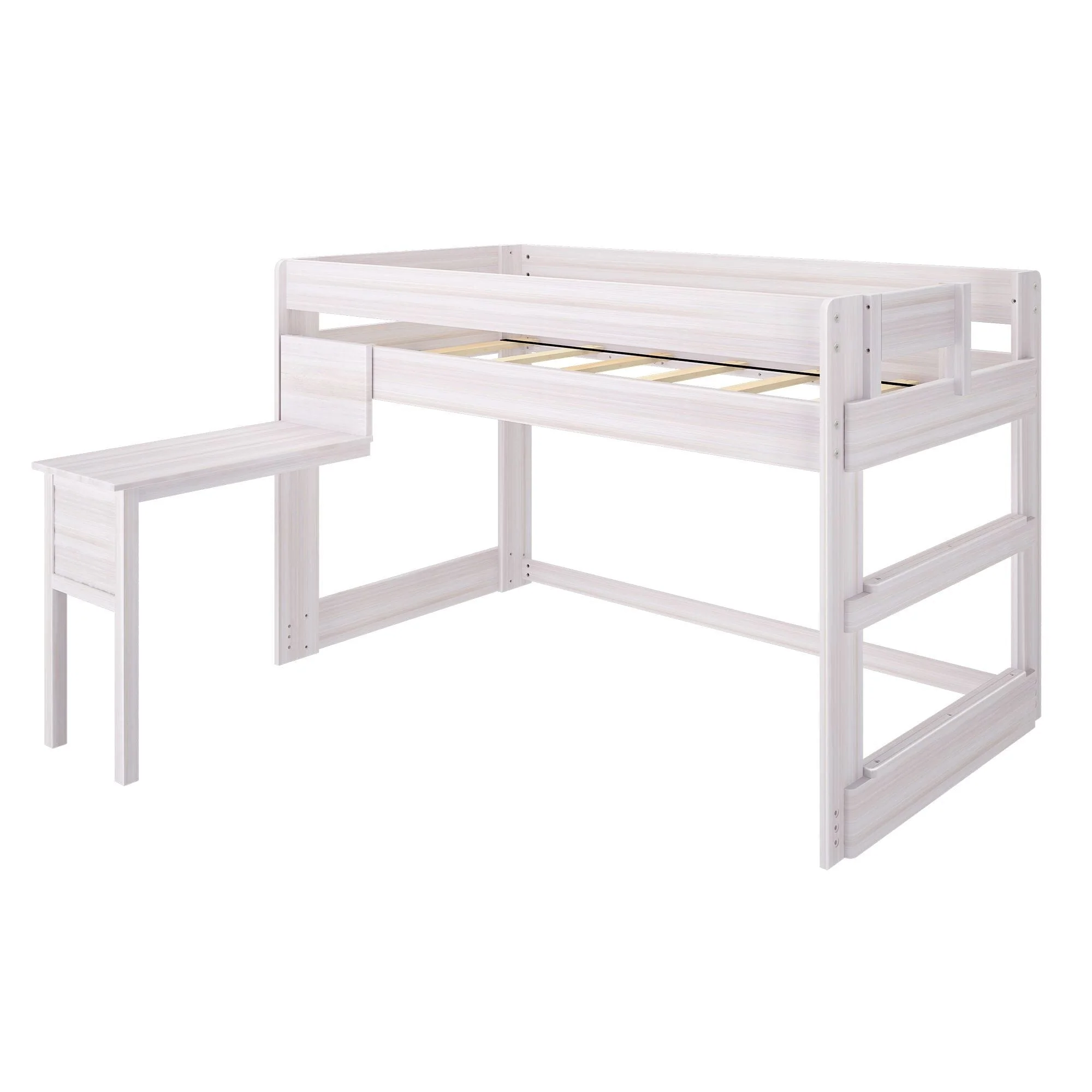 Modern Farmhouse Twin Low Loft Bed With Desk - Image 8