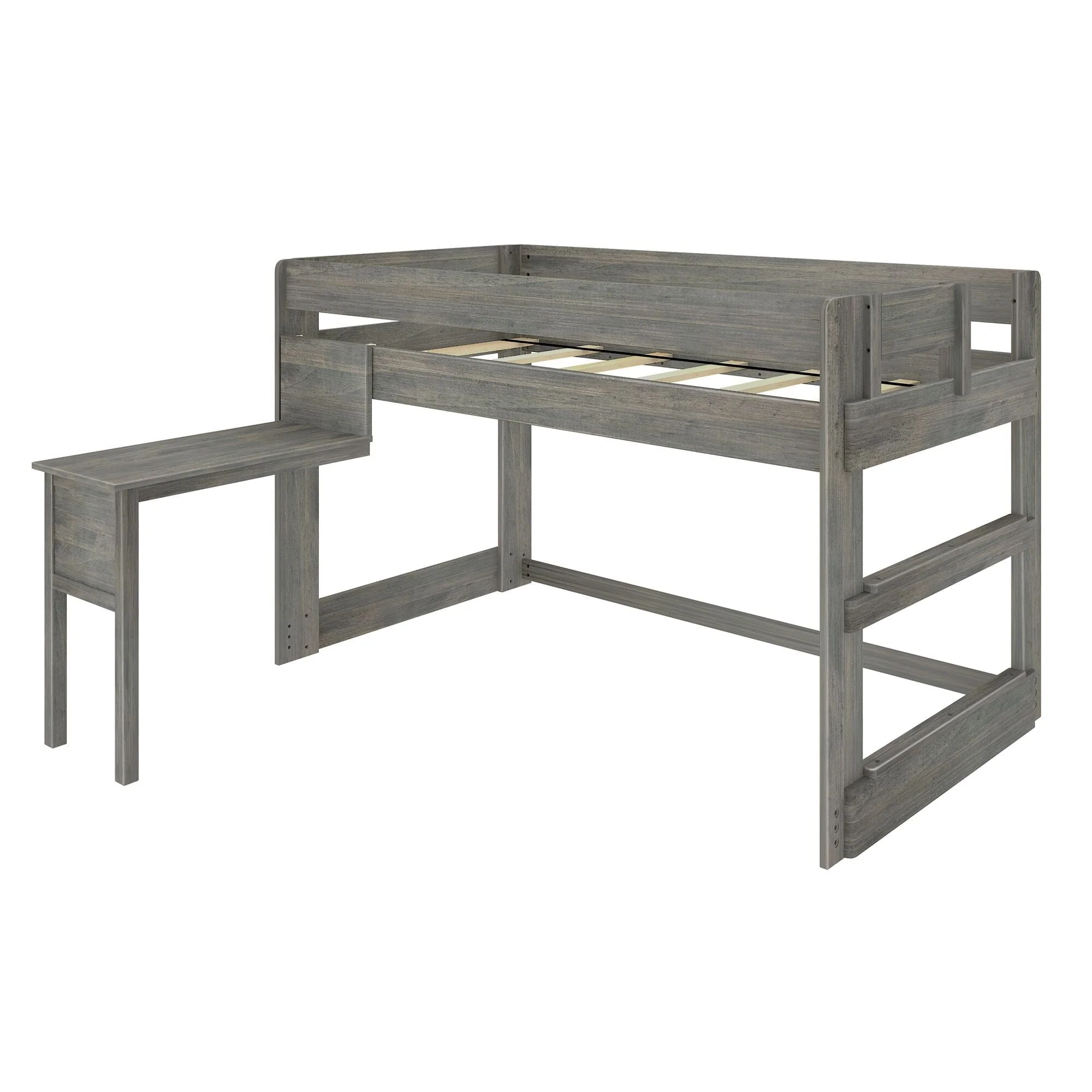 Modern Farmhouse Twin Low Loft Bed With Desk - Image 9