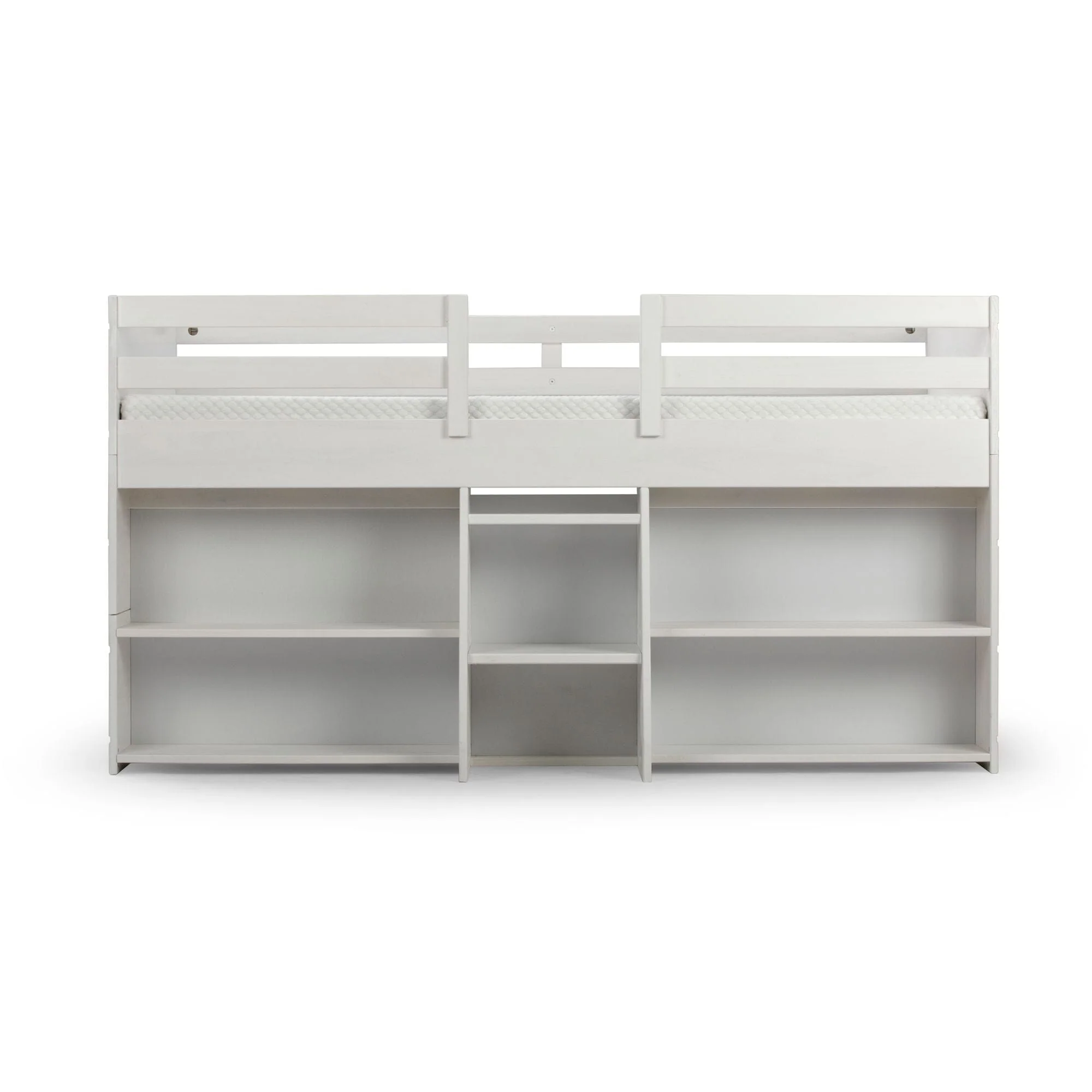 Modern Farmhouse Twin Low Loft Bed With Bookcases - Image 14